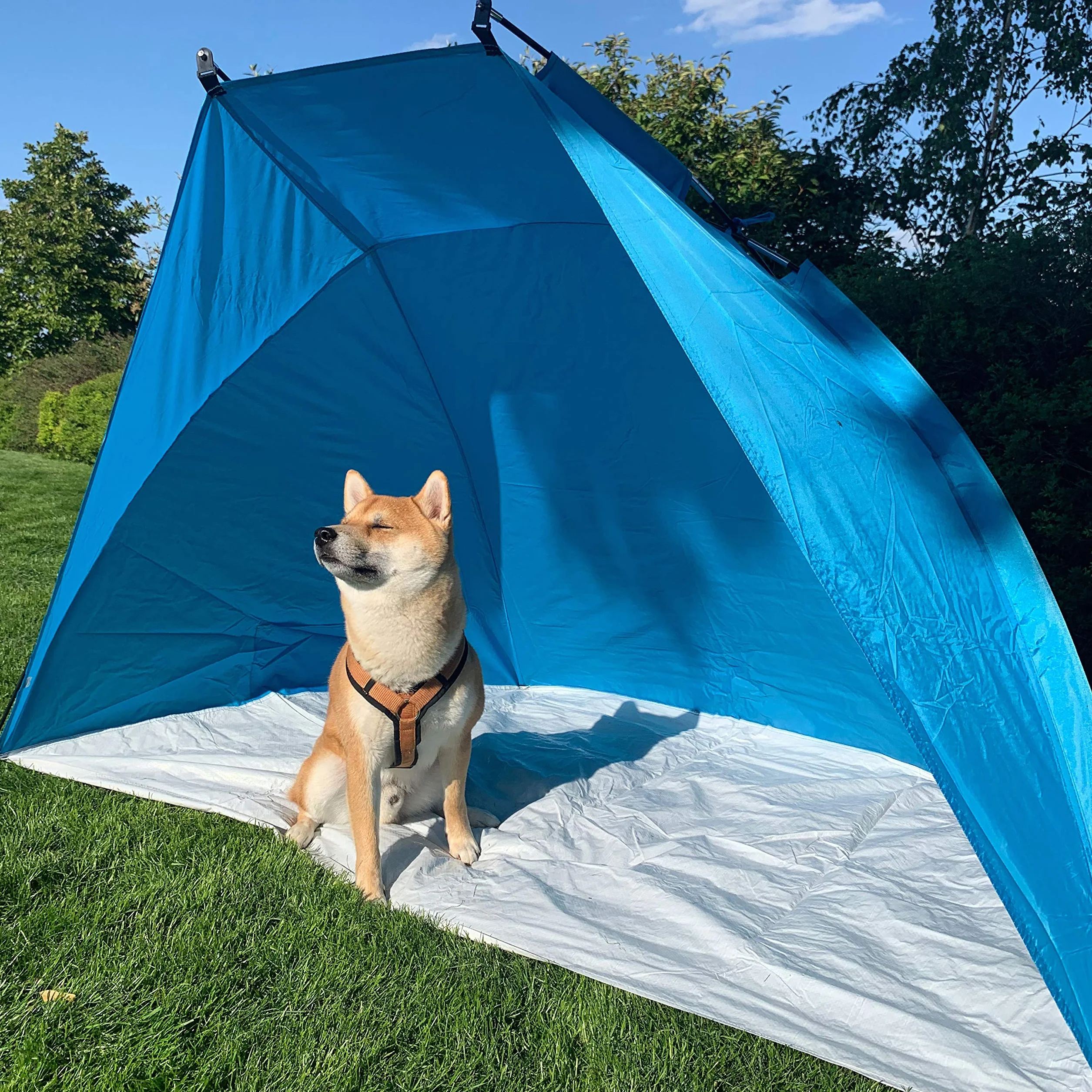 Tenda da spiaggia Helios UV 80 ultraleggera blu
