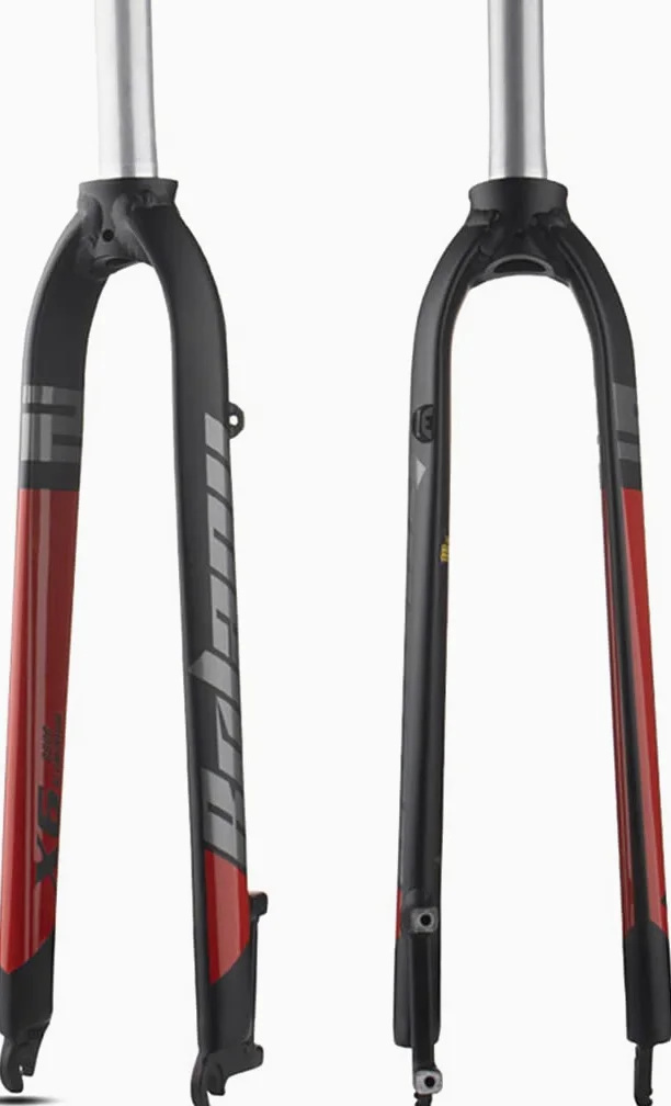 Rigida MTB Forcella Anteriore 1-1/8"26/27.5/29" in Tubo Dritto Superleggero Forcella Anteriore 28.6mm Threadless Freno A Disco Rigido MTB Forcella