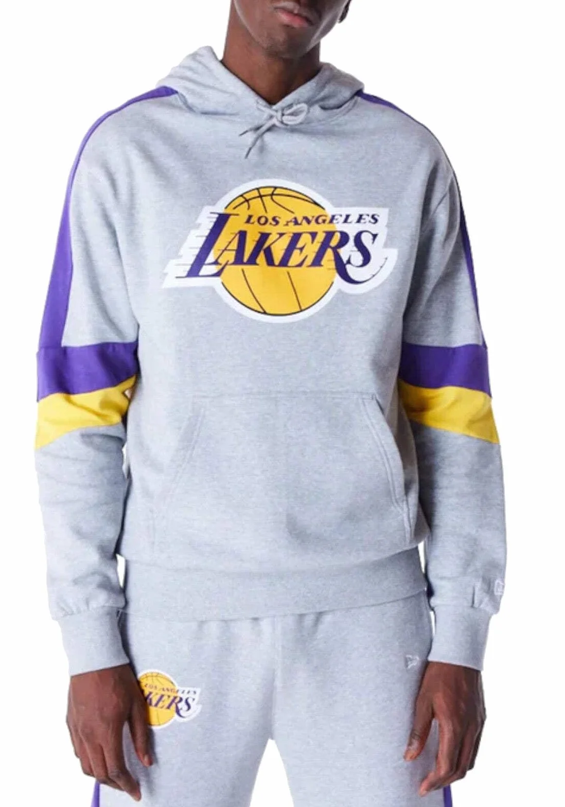 Los Angeles Lakers Hooded Pullover Felpa con Cappuccio Unisex Adulto