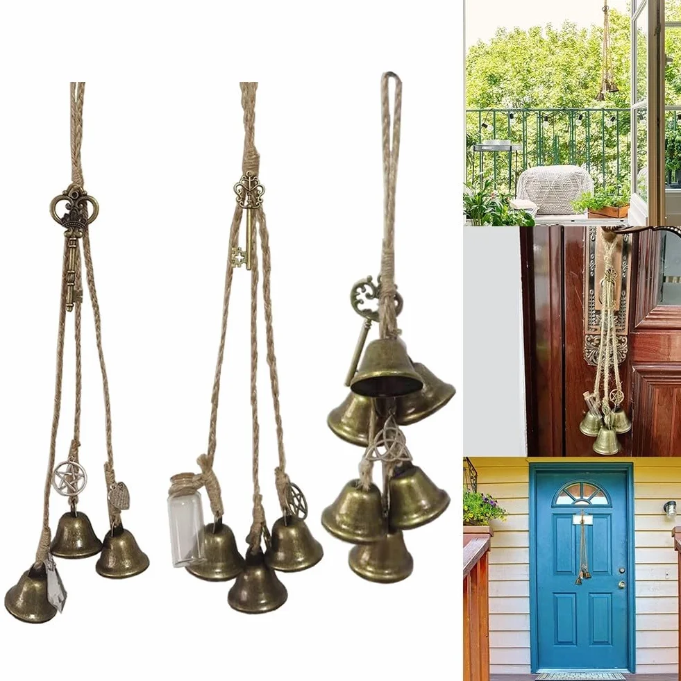 Witch Wind Chime con campane protettive per flusso di energia positiva