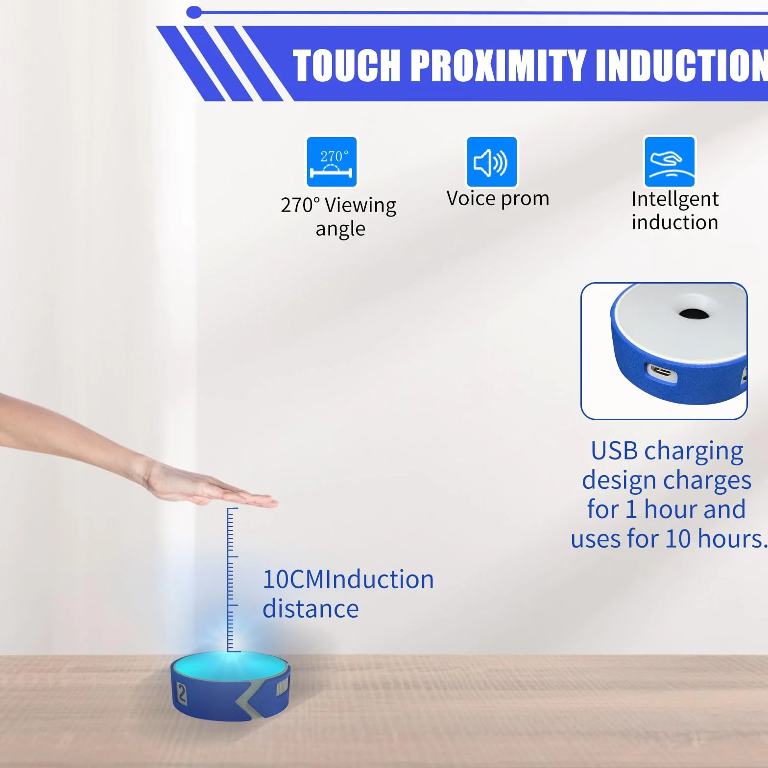 Luci per allenamento di reazione 6 pezzi 4 modalità kit con ricarica USB