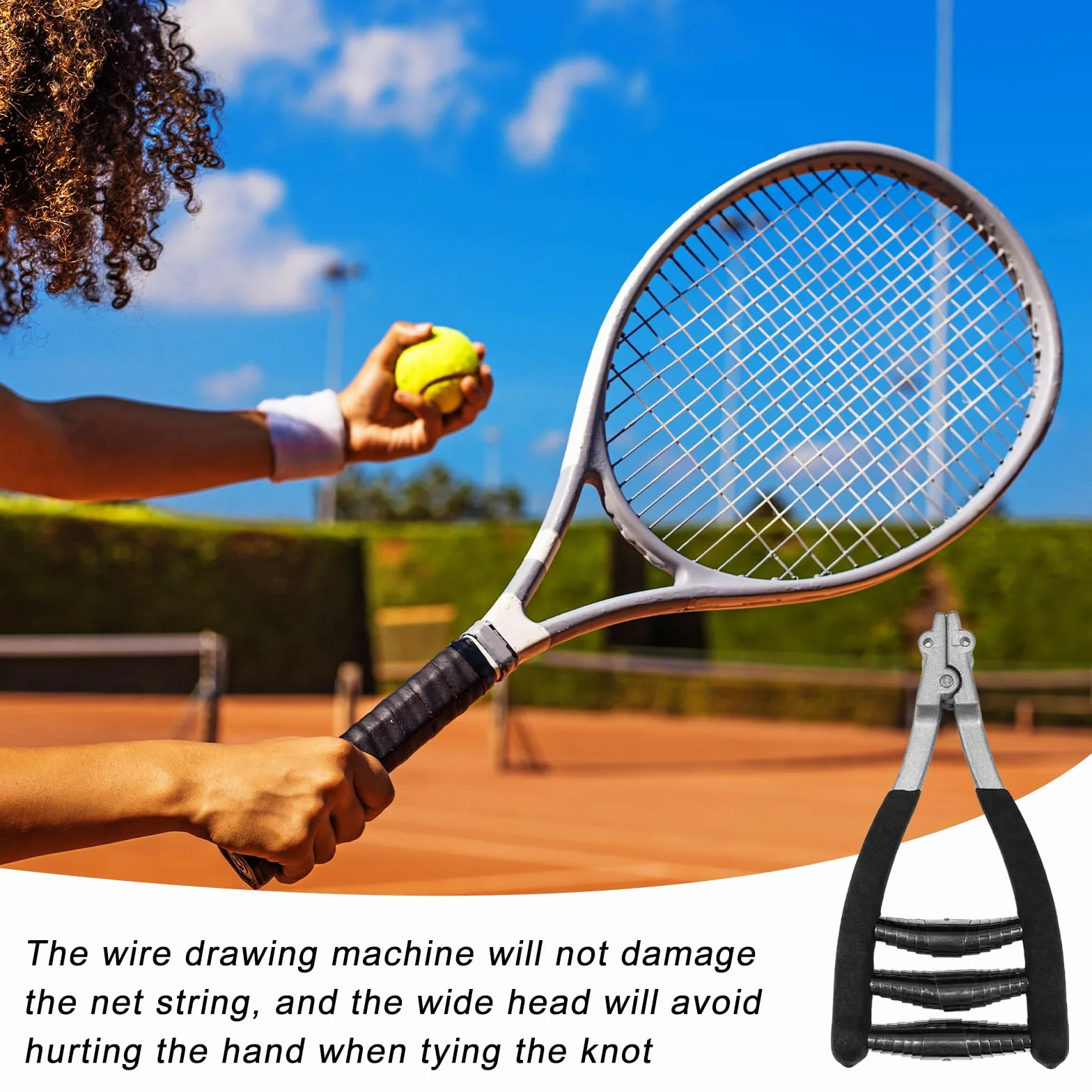 Sporgo Pinza per corde da tennis e badminton professionale con 3 molle
