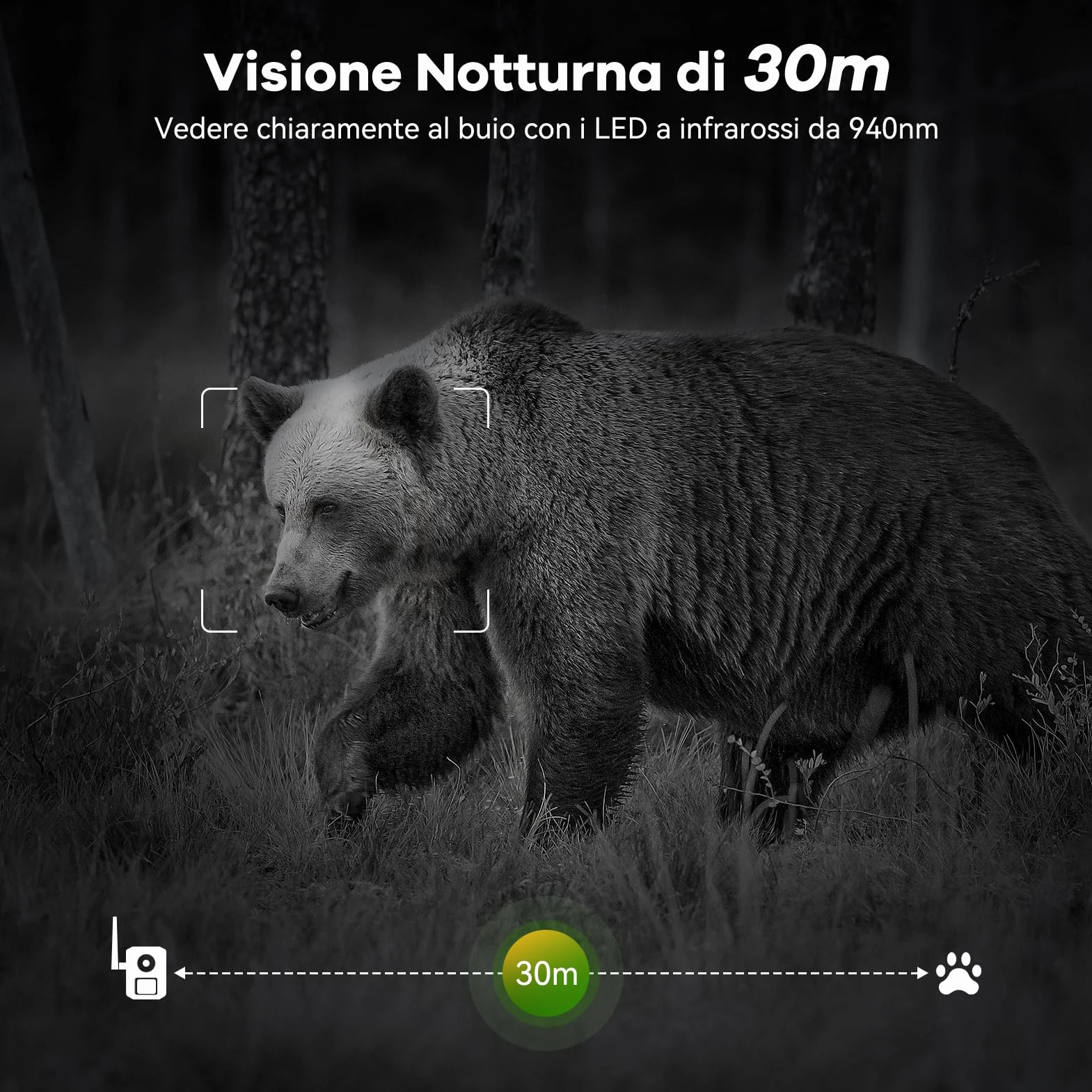 DEATTI Solare Fotocamera da Caccia 4G LTE con Sim 0,1S 7800 mAh IP65