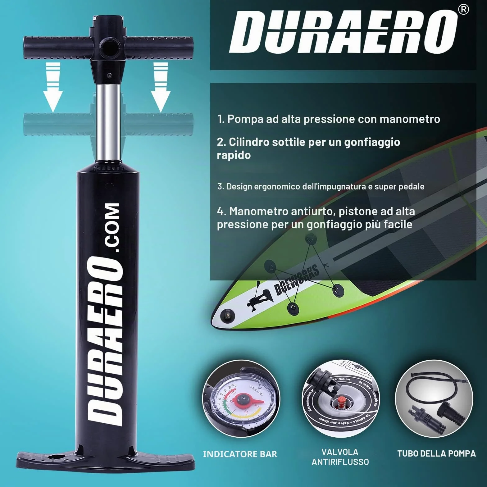 Tavola SUP Gonfiabile Premium 330x76x15 cm 150 kg con Sedile Kayak e Supporto Telecamera