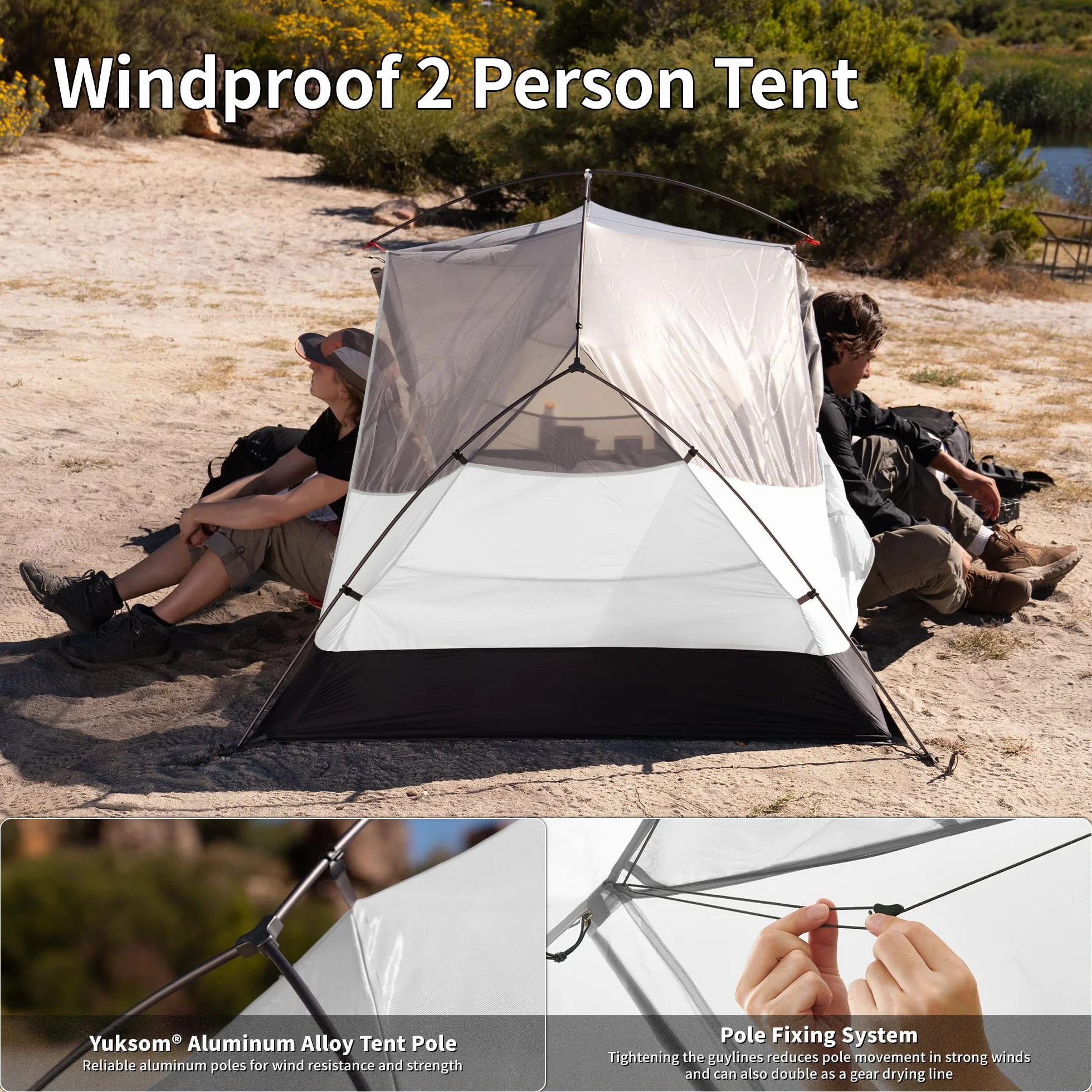 Naturehike Mongar Pro Tenda ultraleggera 3-4 stagioni 1-2-3 persone impermeabile antivento campeggio