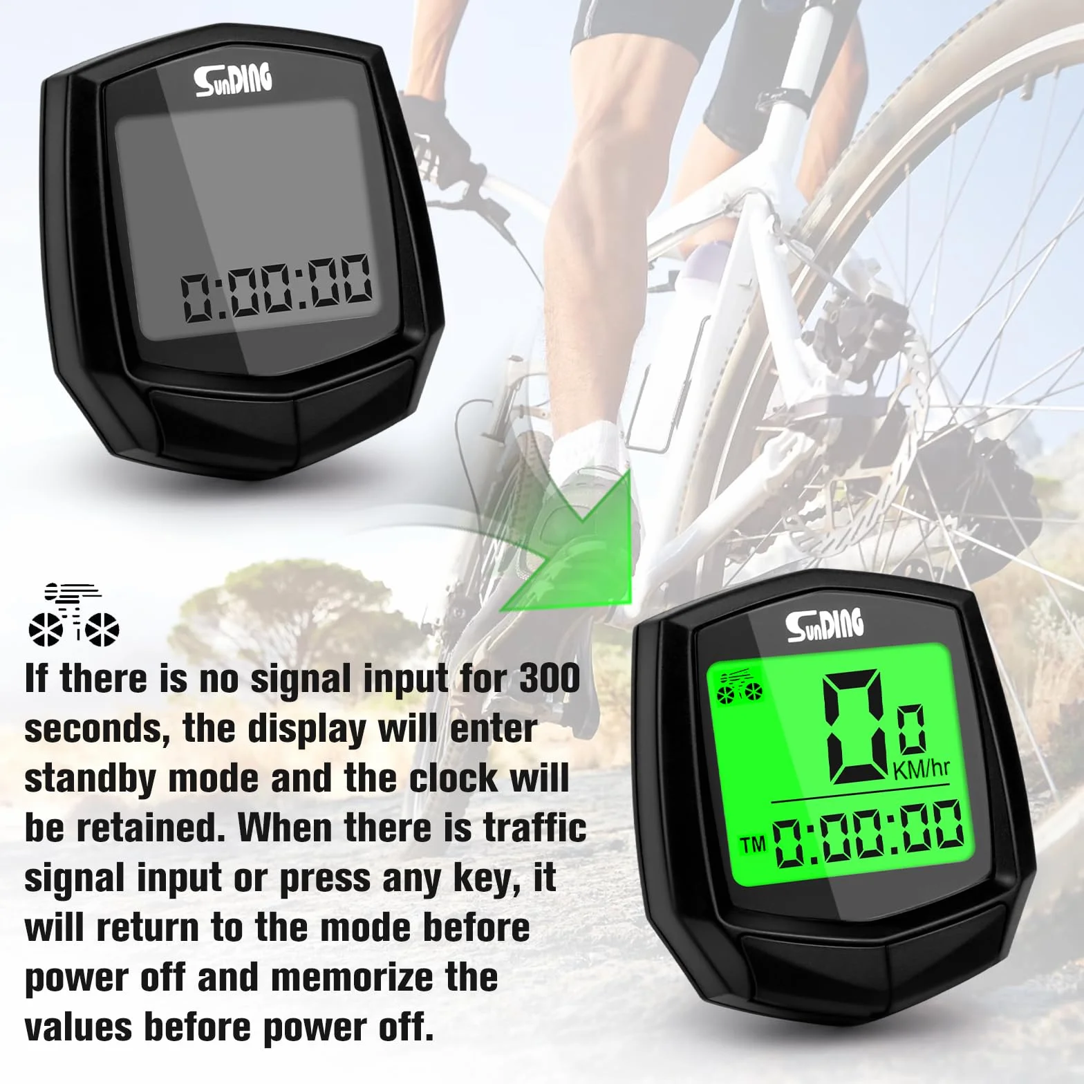 Tachimetro Computer Digitale per Bicicletta IP54 Impermeabile Display LCD HD Retroilluminato