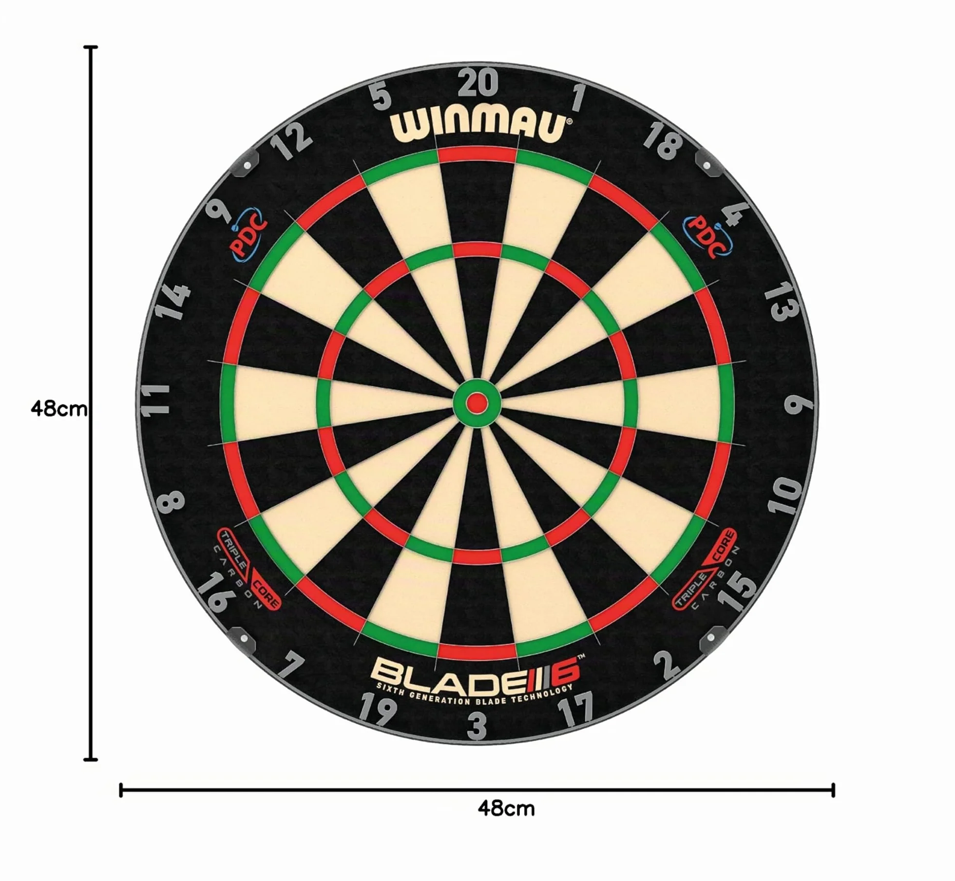 Winmau Blade 6 Triple Core Freccette Professionale Tabellone Approvato Tornei PDC Sisal Africa Orientale