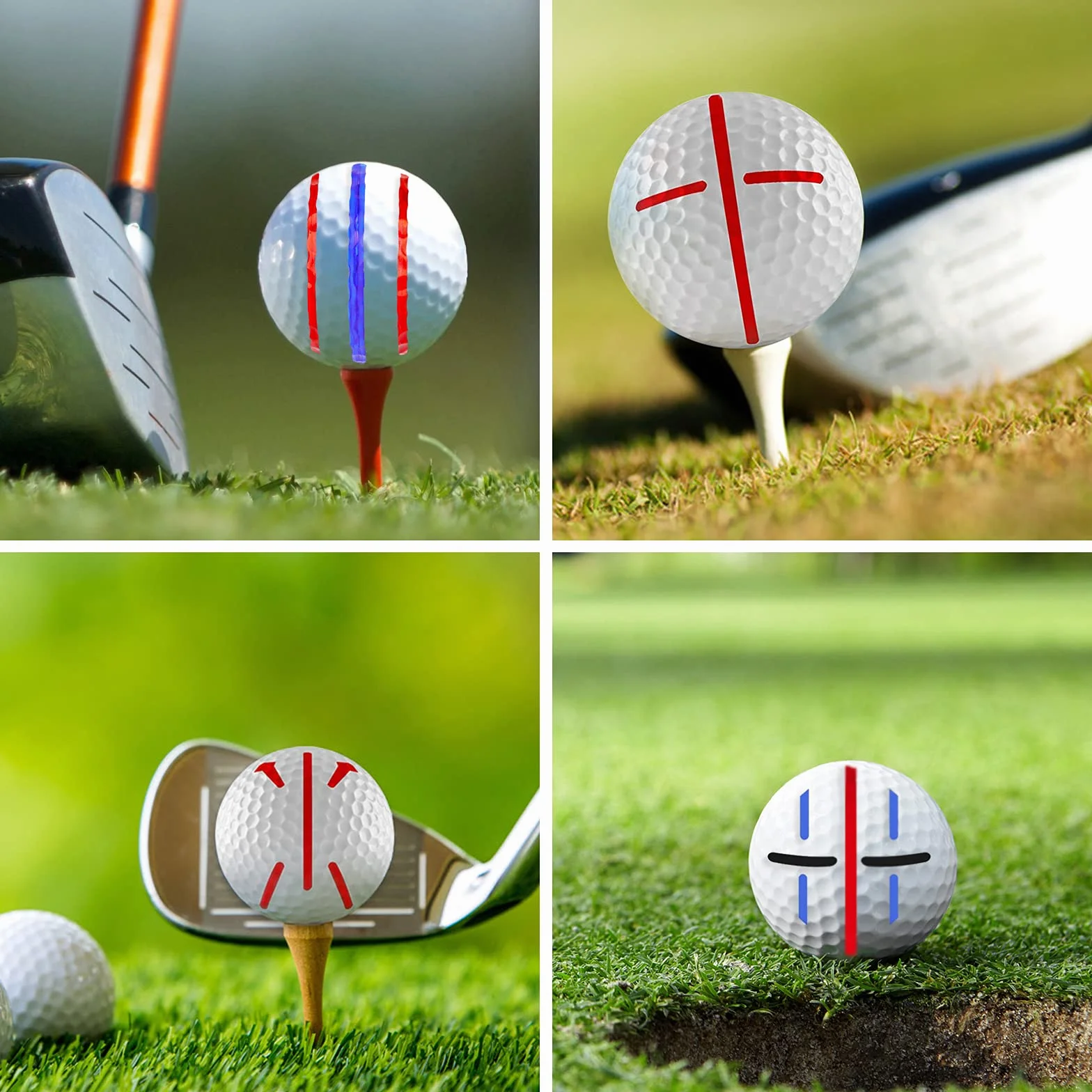 Uniclife Set di allineamento per Golf 2/4 Pezzi con Pennarelli Guide Massime Sagoma
