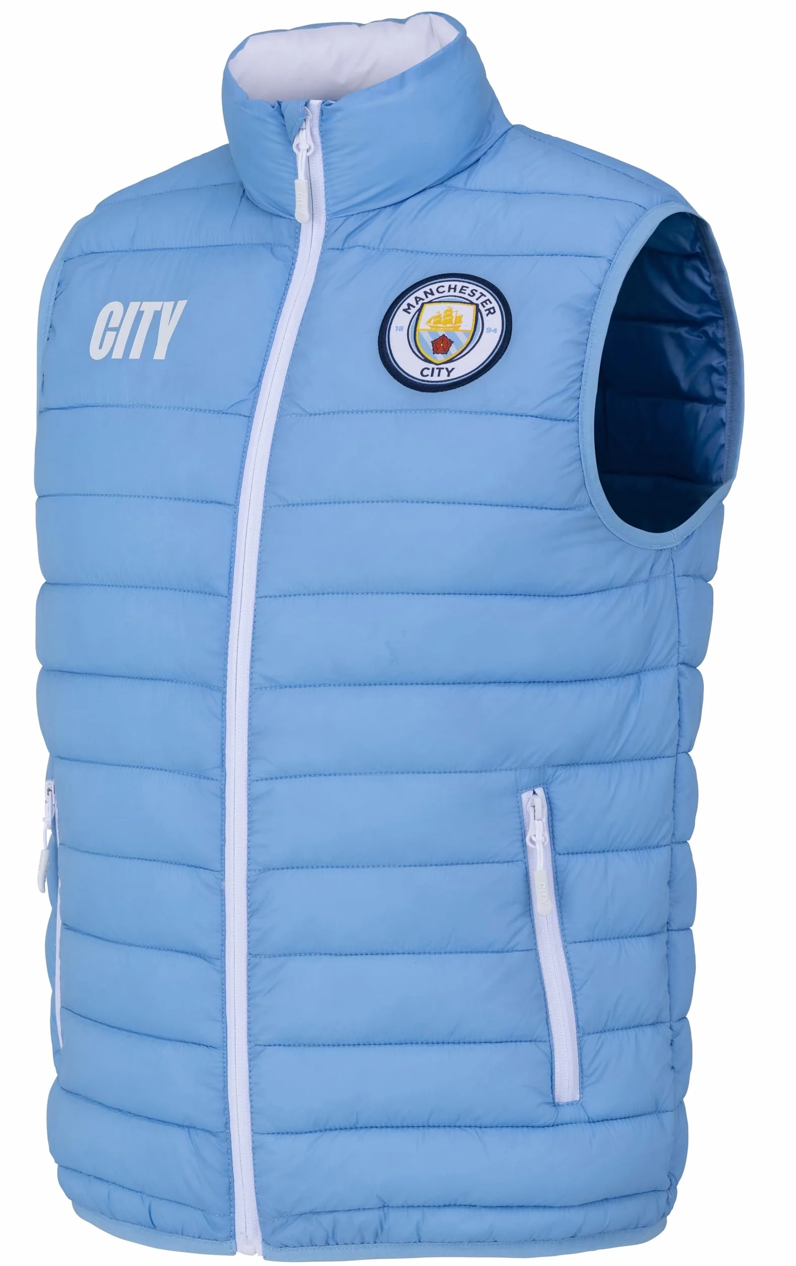 Manchester City - Piumino senza maniche, collezione ufficiale, da uomo
