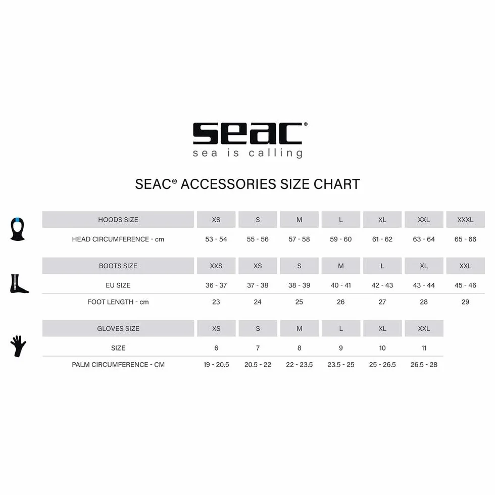 SEAC Anatomic HD, Calze in Neoprene, Calzino Termico per Pesca in Apnea e Immersioni con Pinne da Subacquea Unisex Adulto