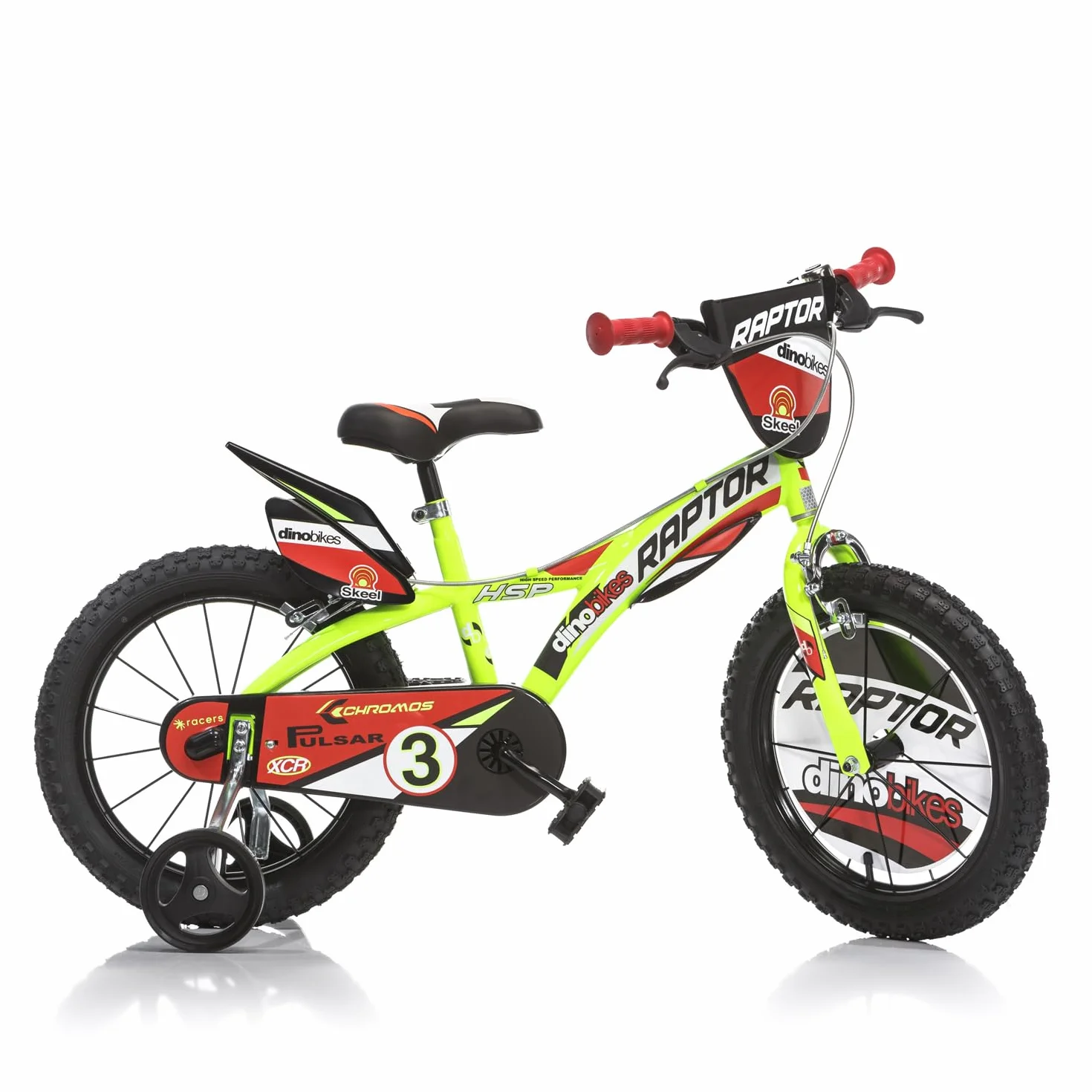 Bici Bambino 16 Pollici Raptor 2 Freni al Manubrio Giallo