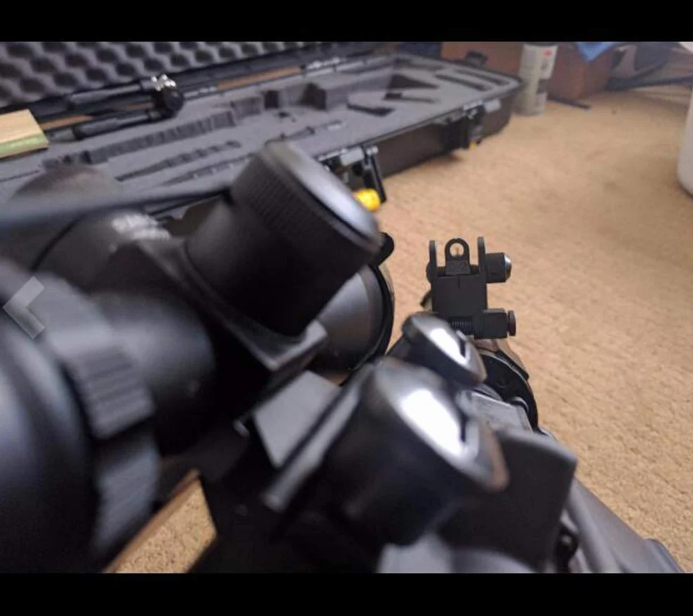 ACEXIER US Flip Up Anterior Posterior Iron Sight Set For 20mm Mount Hunting Rifle Airsoft