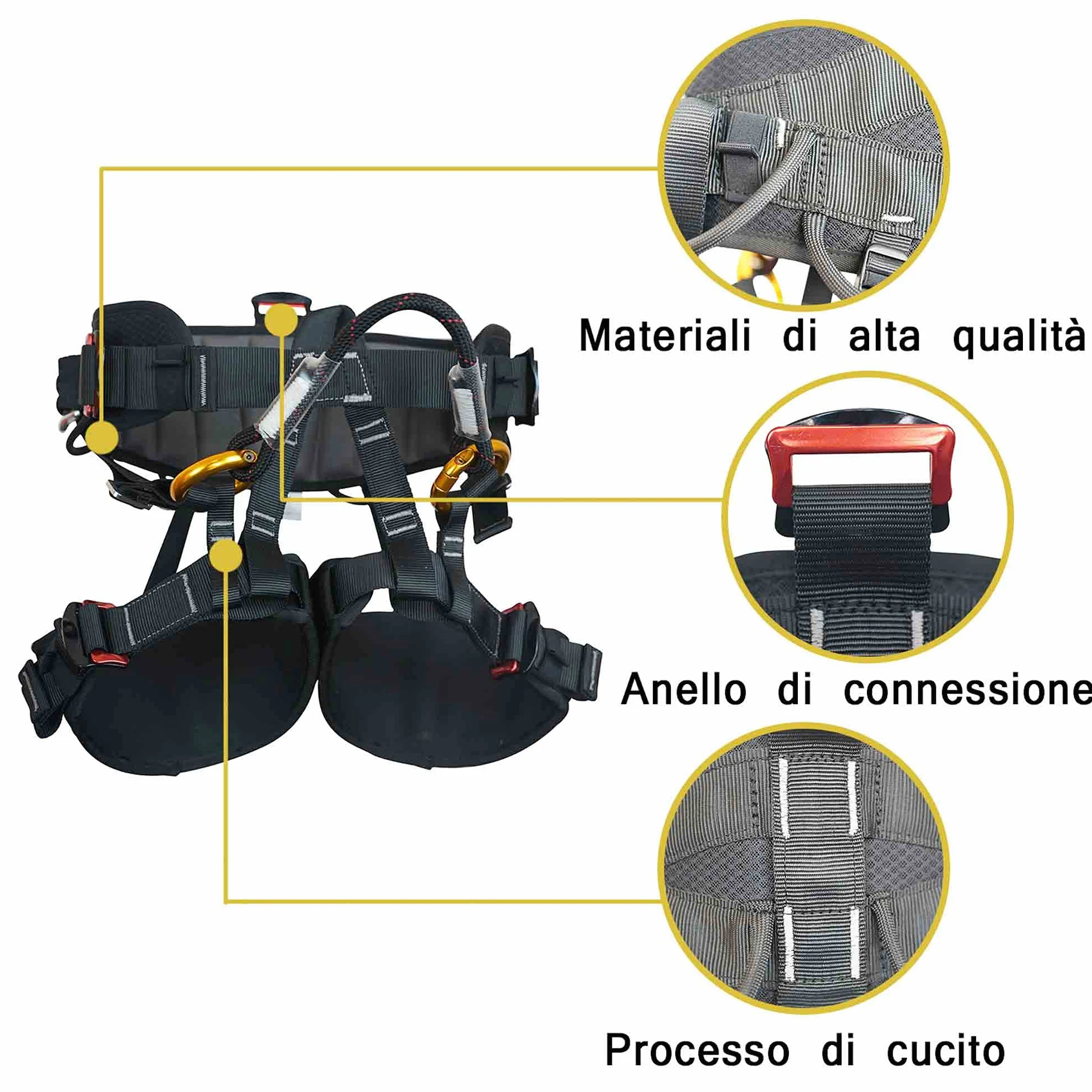 SOB Imbracatura Anticaduta Arrampicata Regolabile Certificato CE