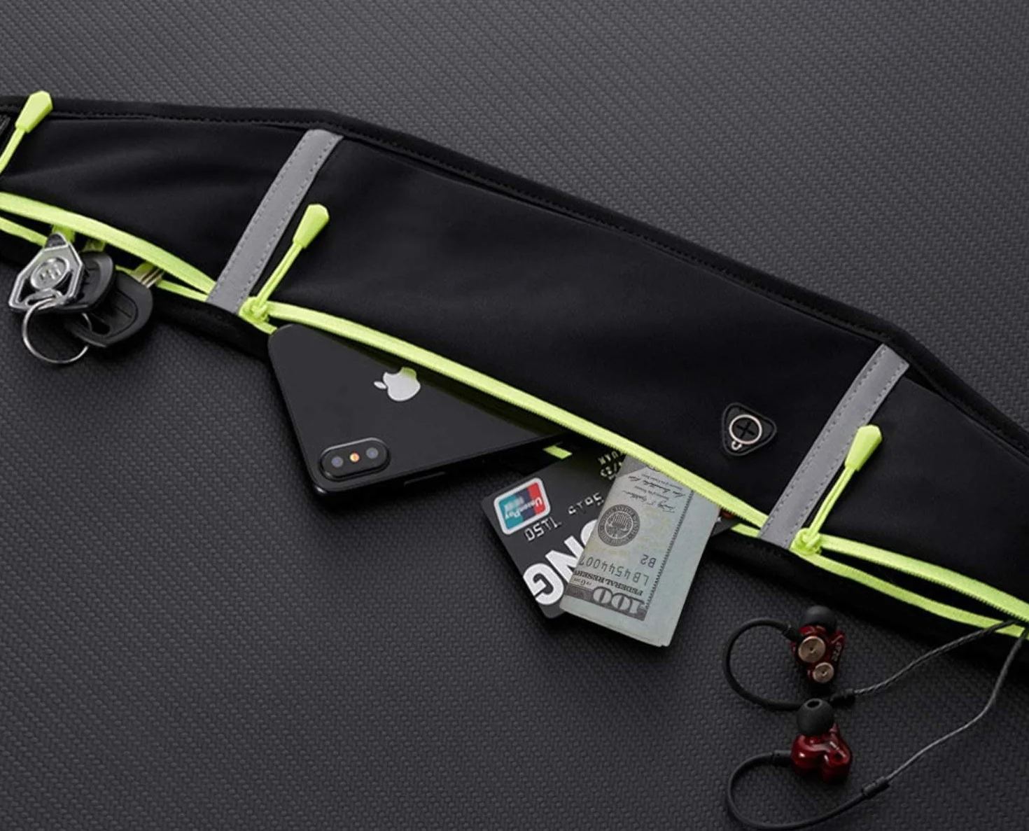 Marsupio Running Impermeabile Uomo Donna per Corsa Sport Trekking Fitness Jogging Cintura Palestra Cellulare
