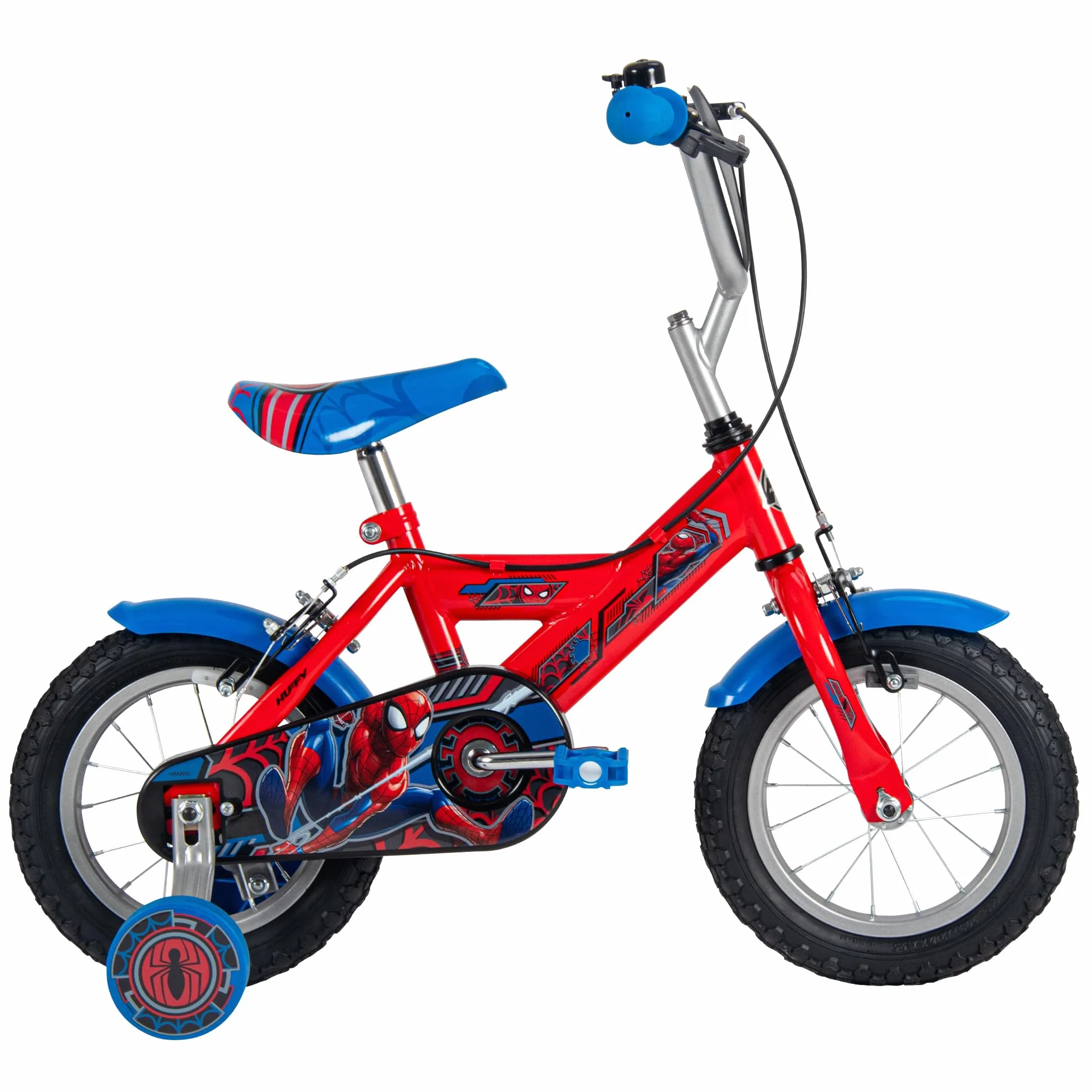 Huffy Spider-Man bicicletta per bambini 12-14 pollici doppio freno stabilizzatori staccabili rosso