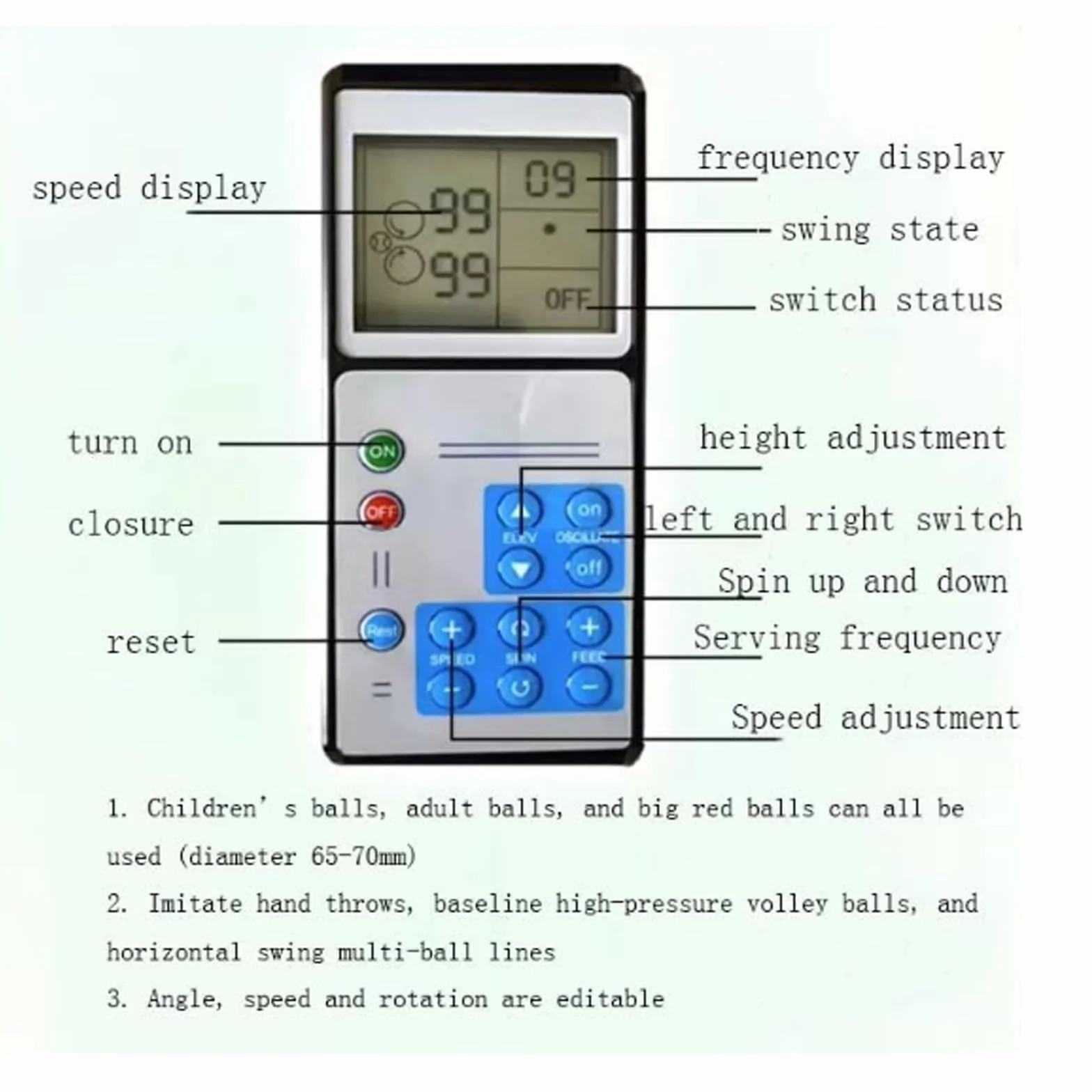 Macchina Automatica per Palle da Tennis Portatile Lanciatore 50 Palle Esercizi Allenamento Solitario