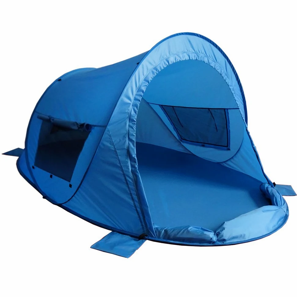 Outdoorer, Tenda a conchiglia da spiaggia di Zack Premium Family, tenda da spiaggia pop up e richiudibile, protezione UV 80 certificata per la spiaggia