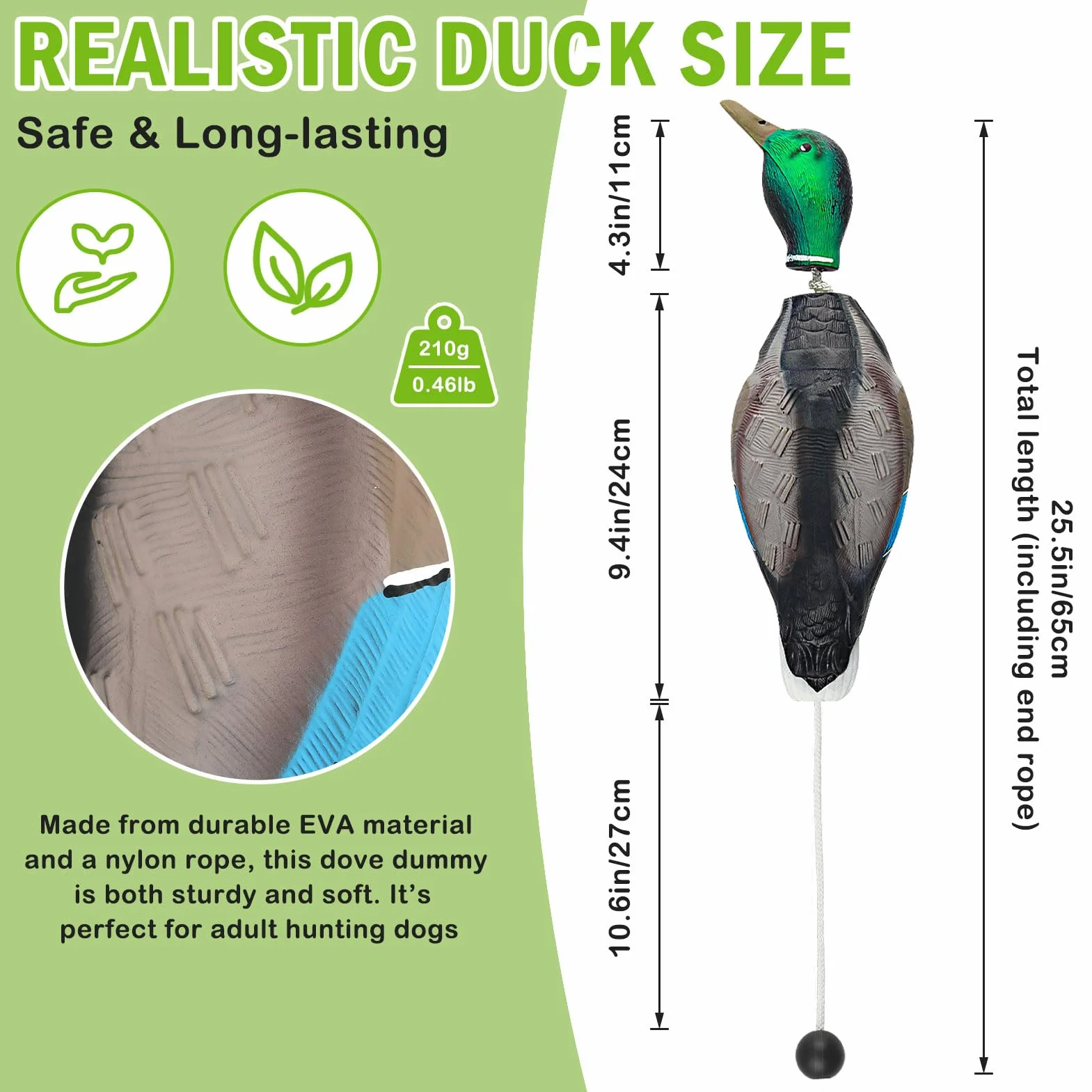 ARCHEREST Dead Duck Dummy Bumper per caccia retriever addestramento cane galleggiante