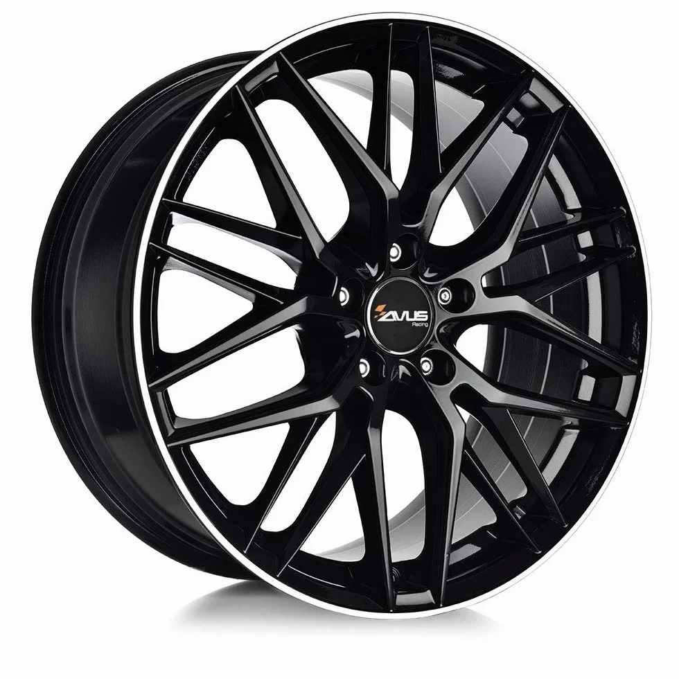 AF19 1 CERCHIO IN LEGA NAD 8x18 5x112 ET35 66,6 BLACK POLISHED LIP MADE IN ITALY