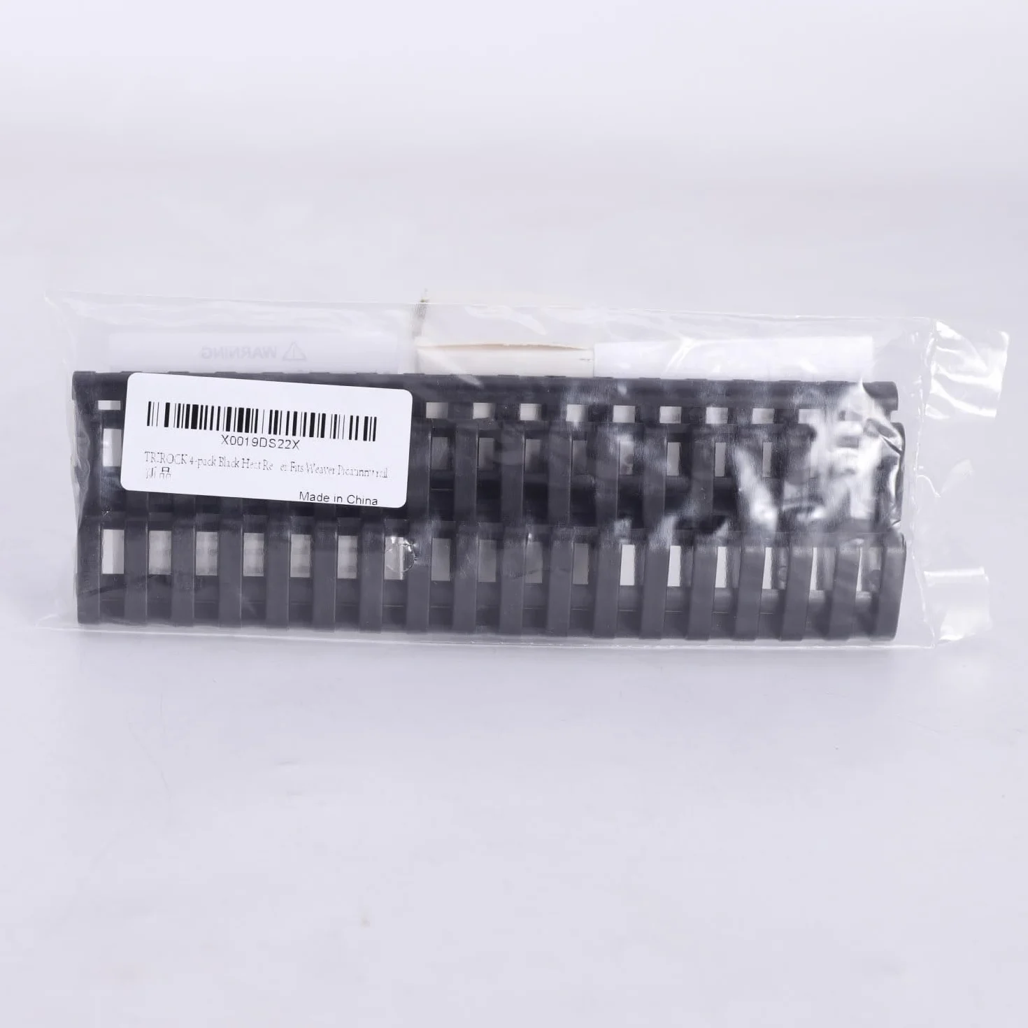 Trirock 4-Pack Black Heat Resistant Rifle Handguard Protector Rubber Ladder Rail Cover for Weaver Picatinny Rail
