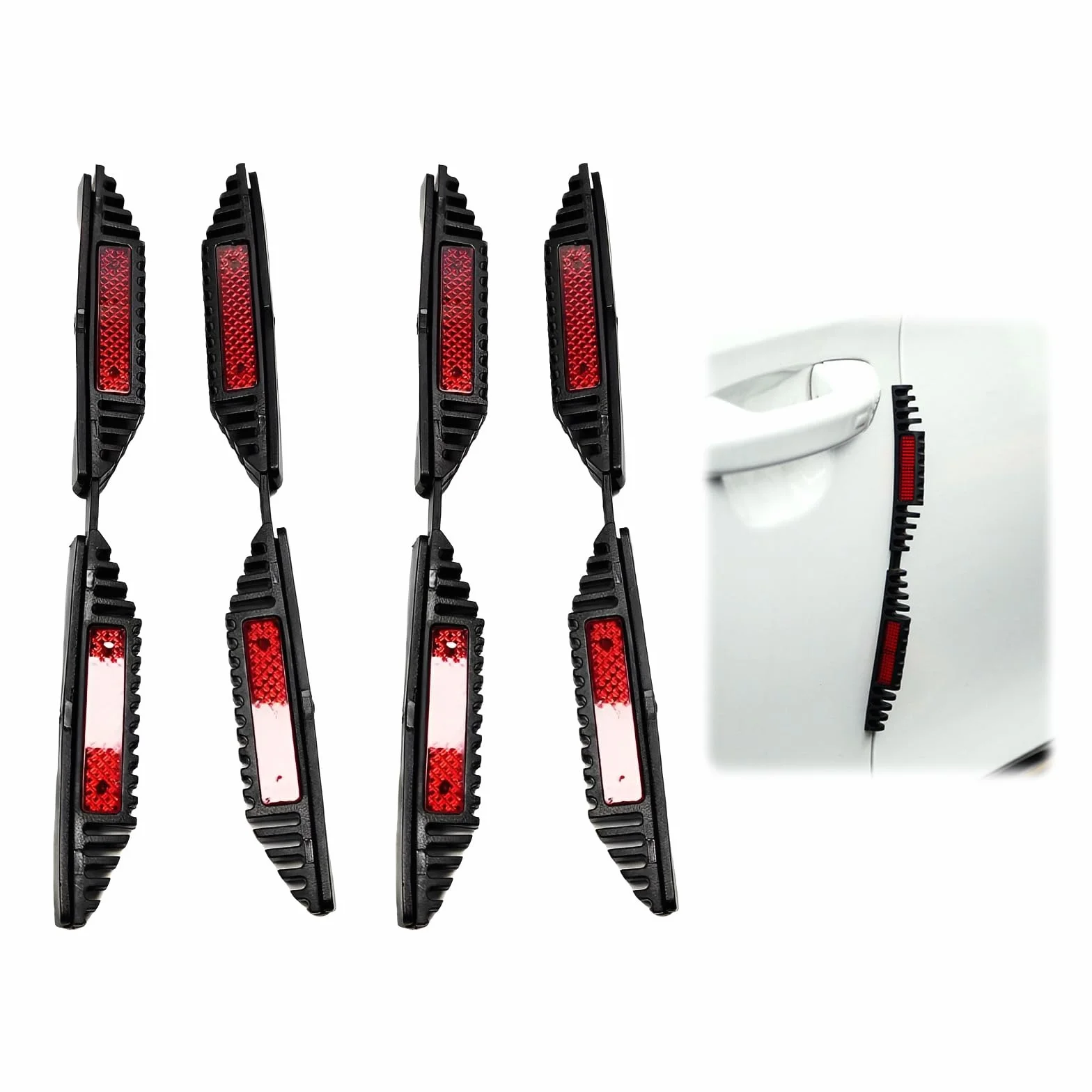 4 Pezzi Paracolpi Portiere Auto, Protezioni per Bordi Della Porta Dell'auto, Protezioni Riflettenti per Porte Auto,Proteggi Portiere Auto con Catarifrangenti,Universale Paracolpi (21.5x2 cm)