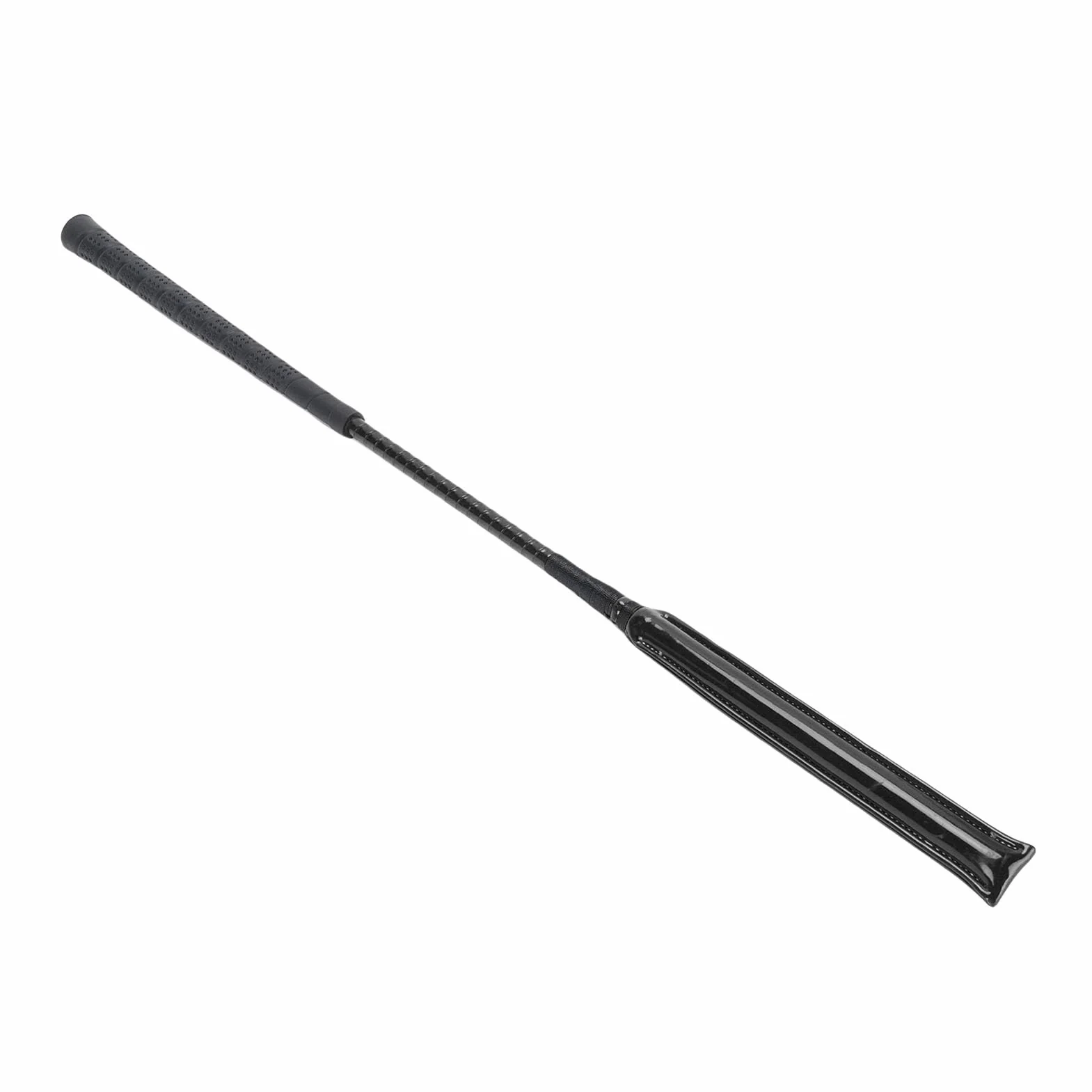 Dpofirs Frustino da Cavallo, Frustino da Equitazione in Pelle Verniciata con Manico in Silicone Antiscivolo per Allenamenti e Corse Equestri