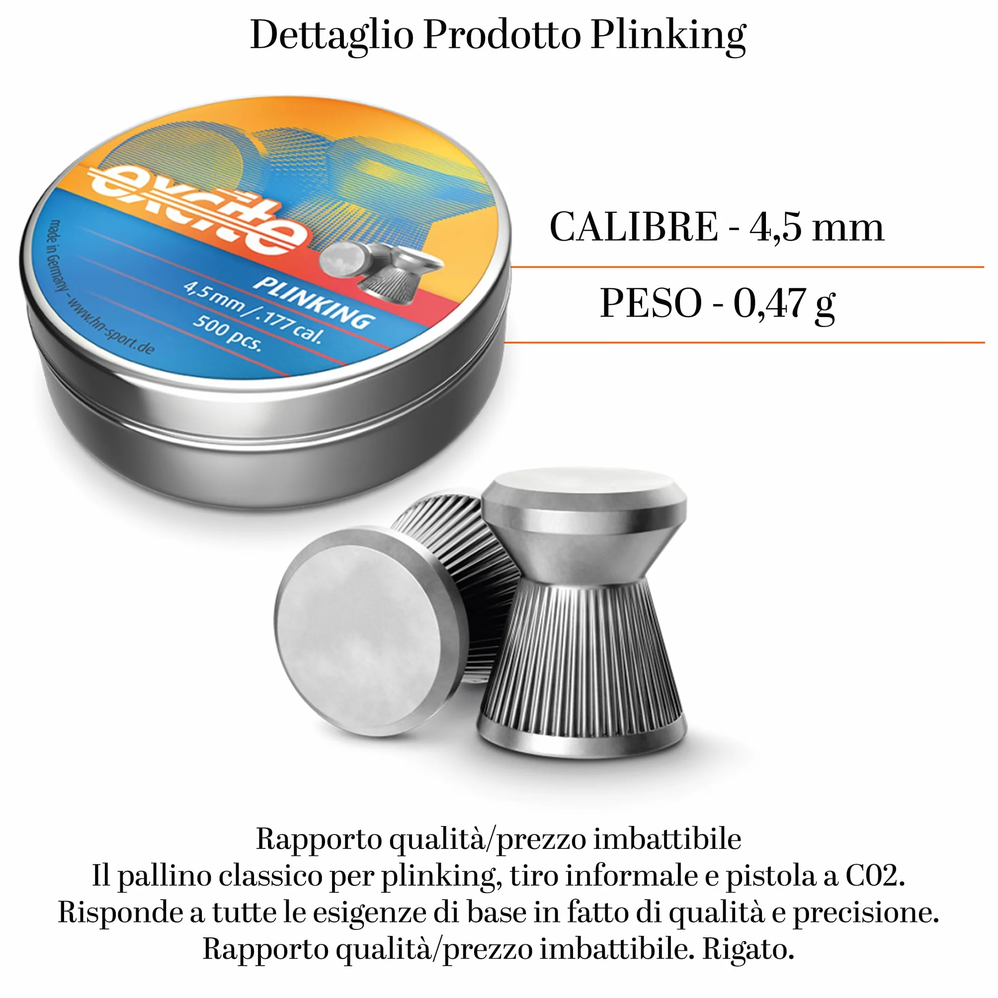 Kit Piombini Softair Cal. 4.5 - Set 3 Scatole HN Hammer, Spike, Plinking + 10 Bersagli 14x14 cm - Pallini Piombo per Carabina e Pistola Aria Compressa, Ideale per Tiro a Segno Sportivo