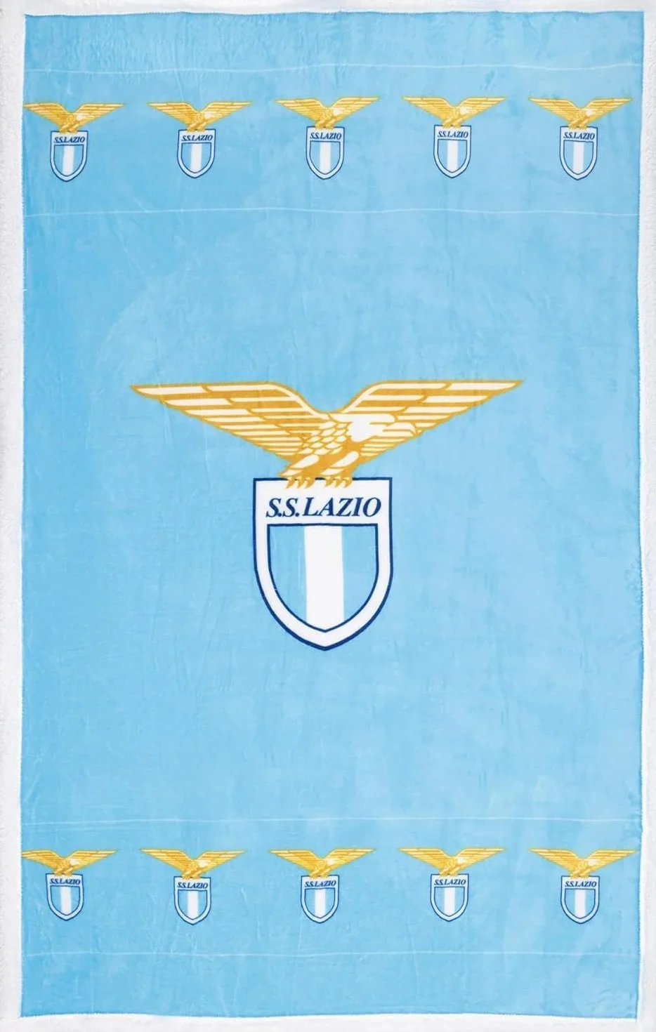 SS Lazio Plaid sherpa agnellato 100x150 cm Prodotto Ufficiale