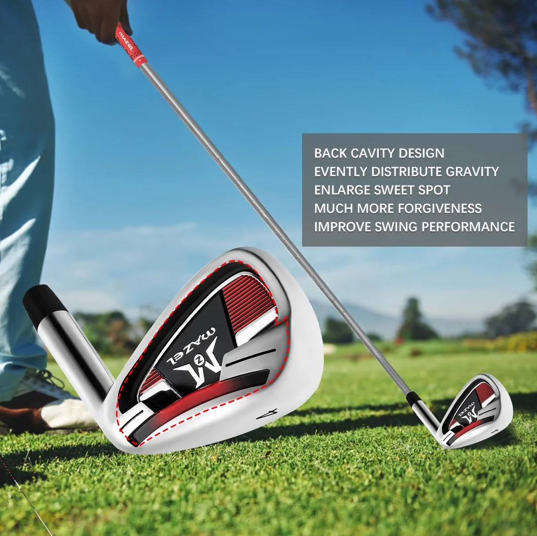 MAZEL WM-X3 Golf Single Iron Club set 1-9 P S steel shaft CNC milled face