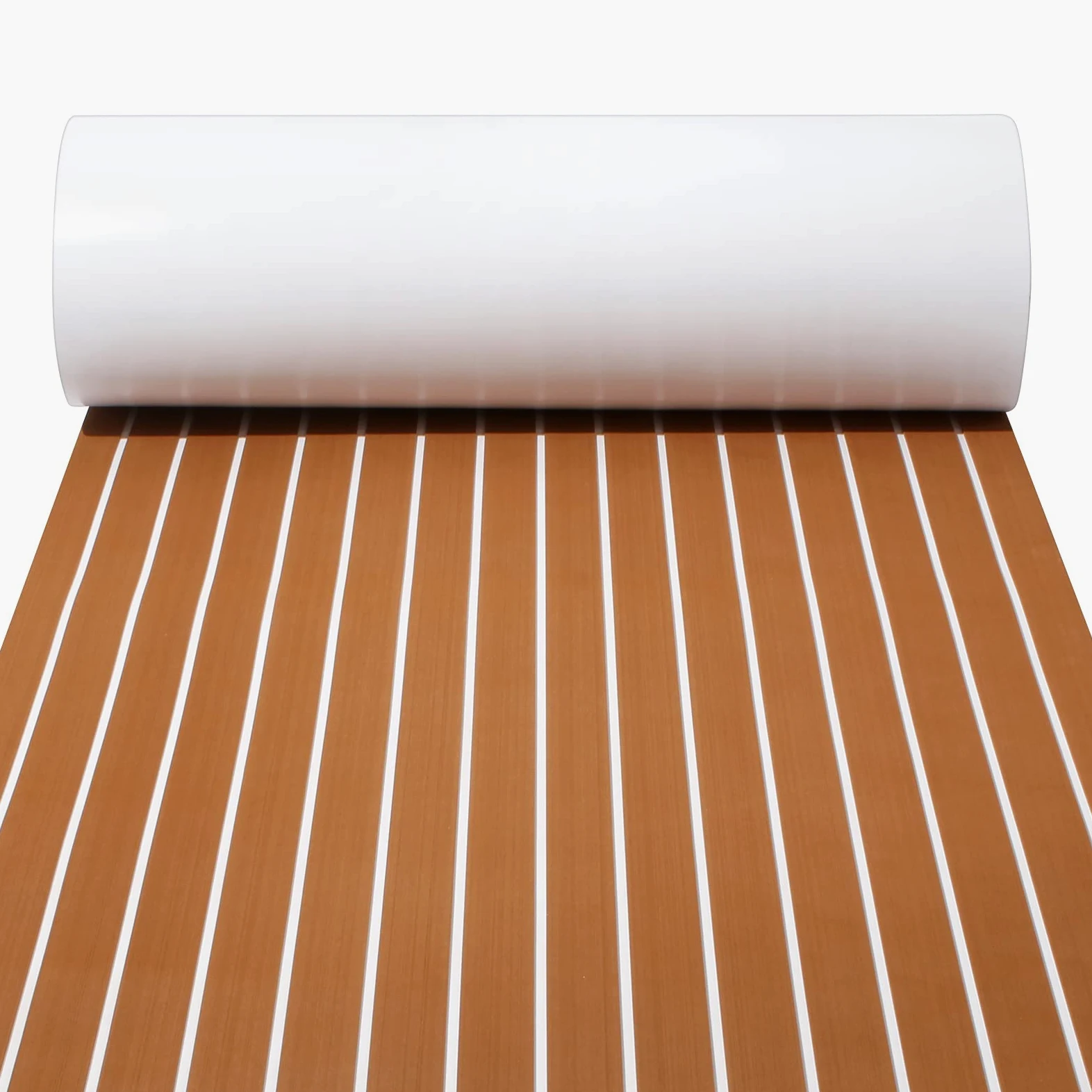 Teak Sintetico Marino,Eva Tappetino Antiscivolo per Barca,Pavimentazione in Barca, 240 x 90 cm Autoadesivo Tappeti per Barca Yacht Kayak Vela RV