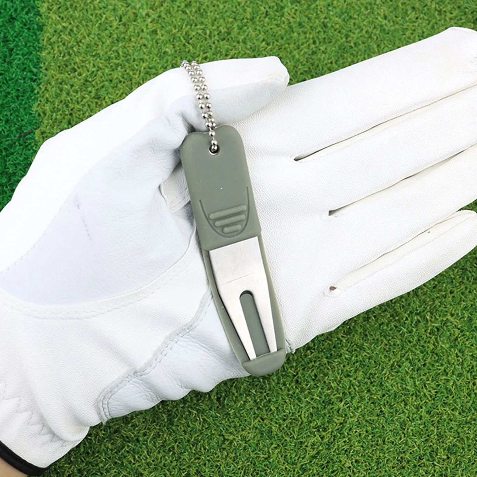 Forcella da Golf Riparazione Divot Fairway Ball Mark Tool Prato Allenamento