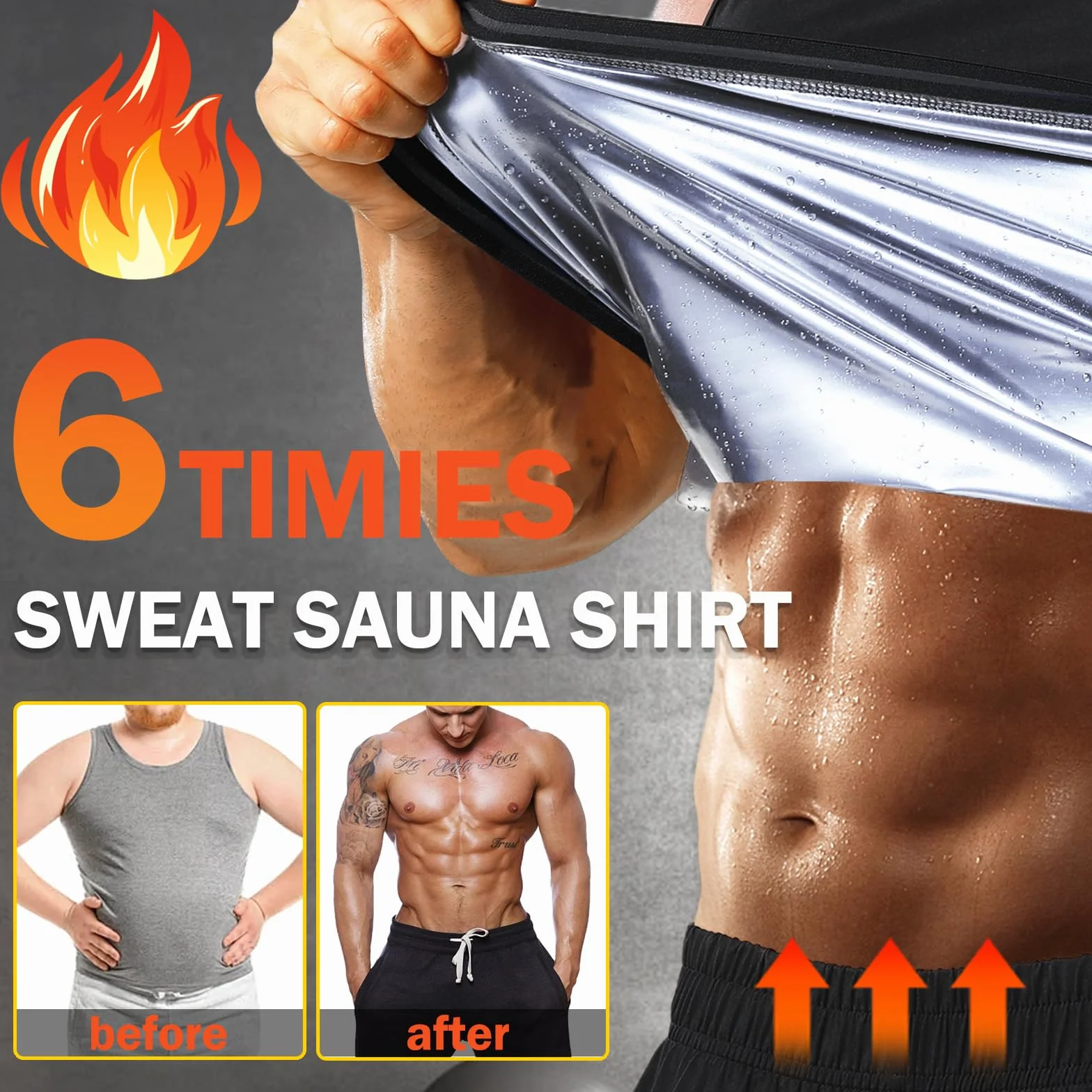 Canotta Sauna Uomo Dimagrante Tuta Caldo Intrappolamento Calore Perdita Peso Corsa Shapewear Gilet Fitness Allenamento