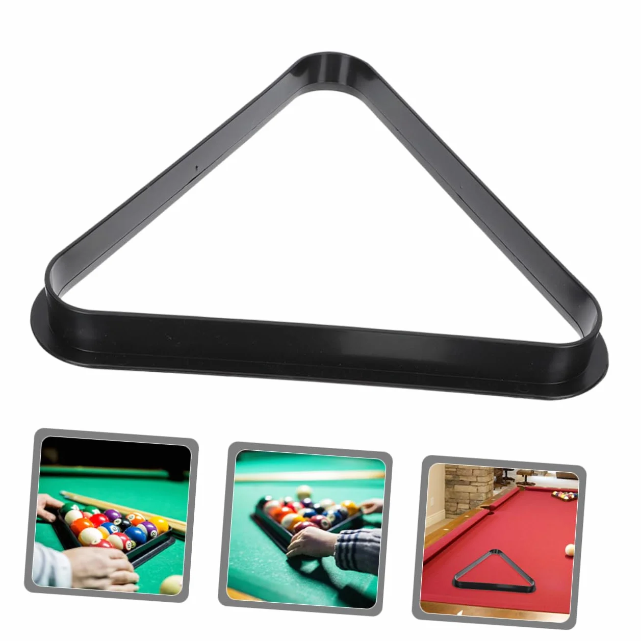 Triangolo per Palline da Biliardo in Plastica Nera Organizer Robusto per Tavolo da Biliardo