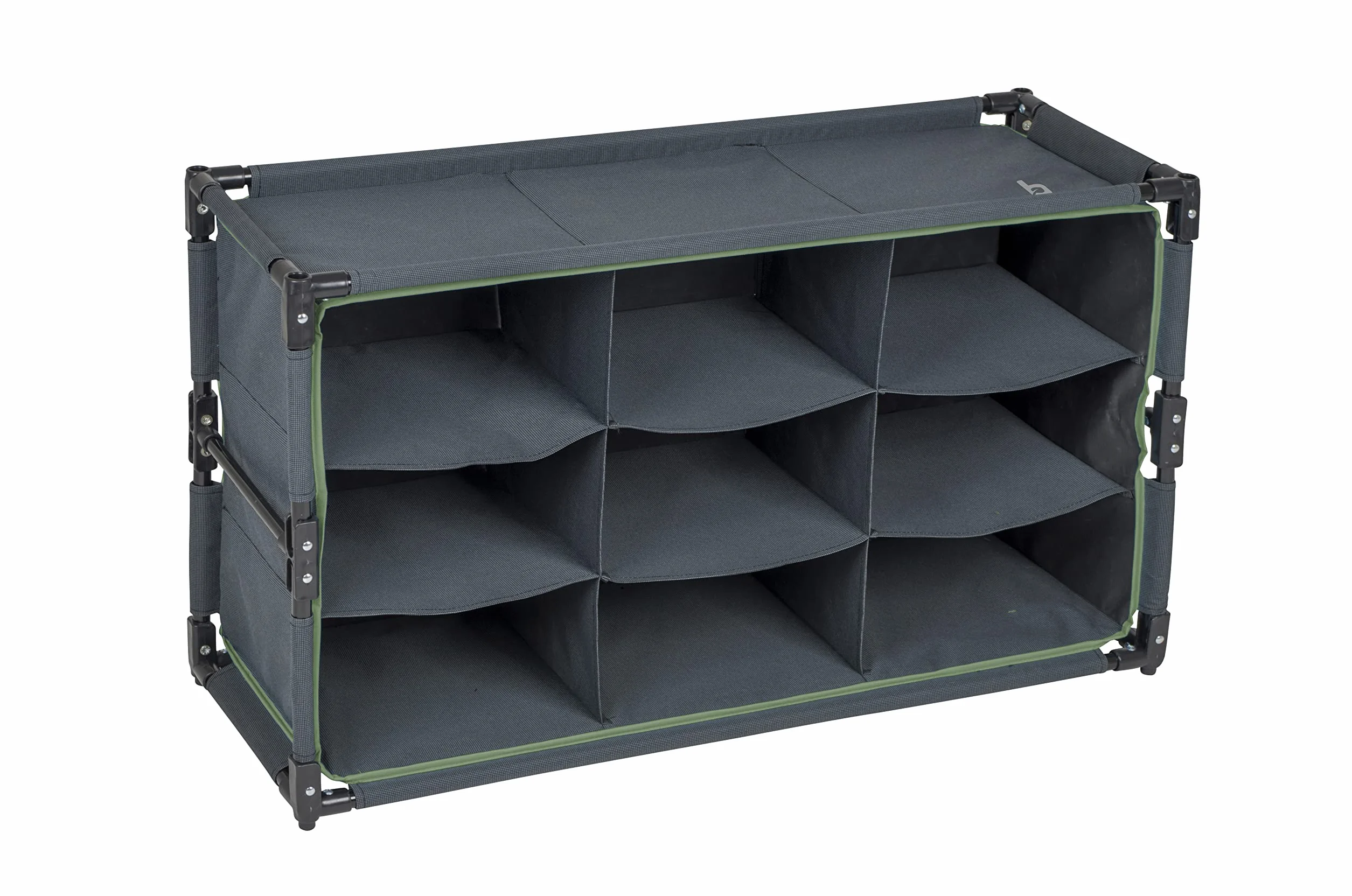 Bo-Camp Armadio Portaoggetti Pieghevole 9 Scomparti Antracite 84x30x51 cm