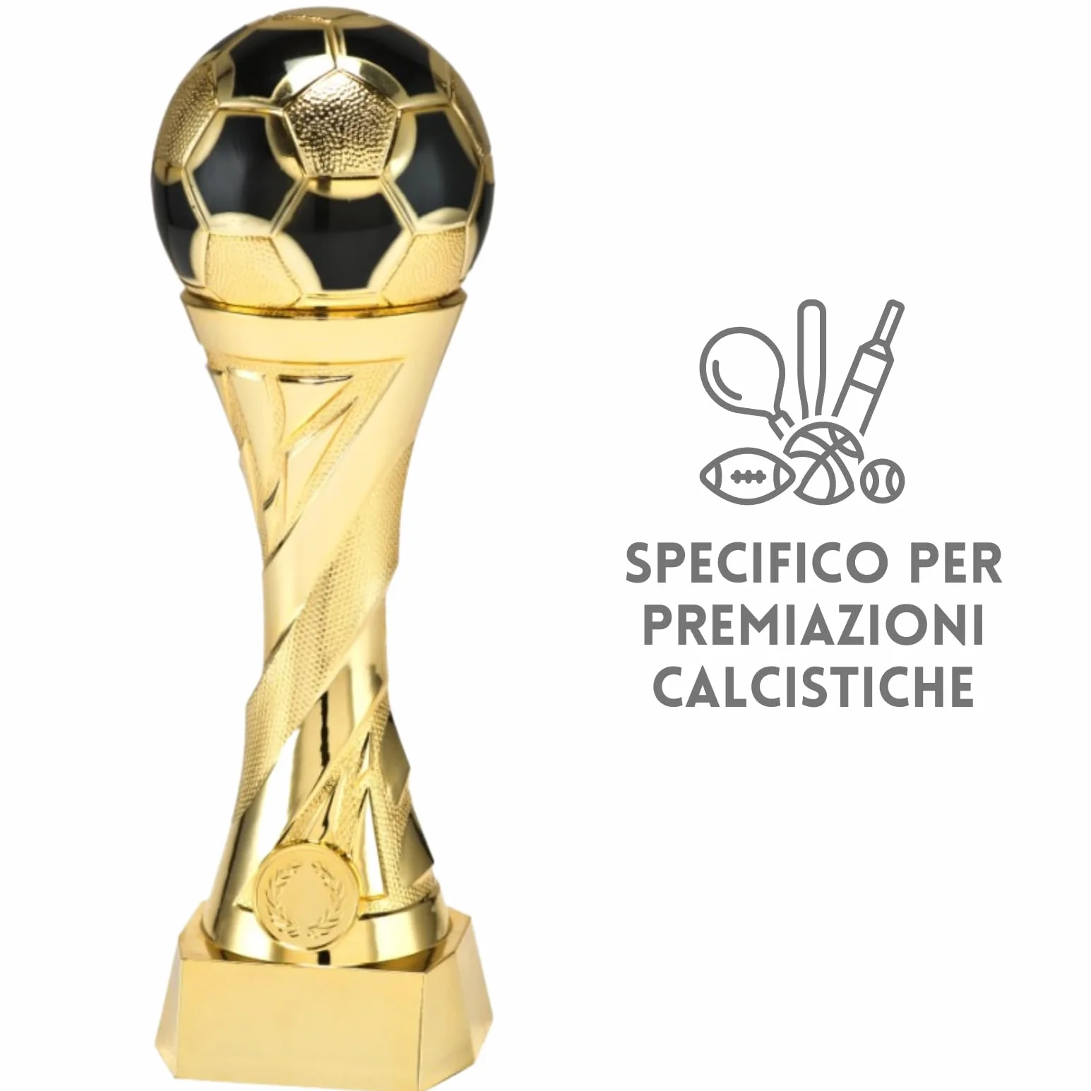 Trofei Calcio Personalizzati con Targhetta per Giocatore, Portiere, Capocannoniere e Squadra