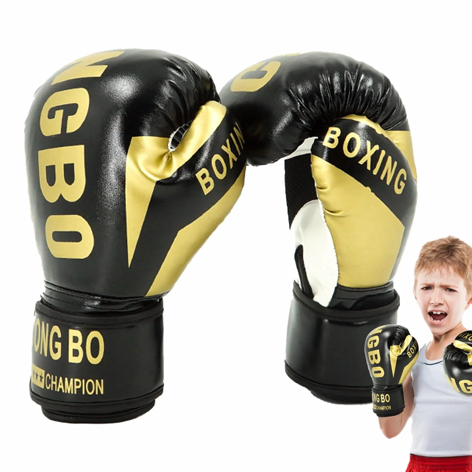 Guantoni Da Boxe Per Ragazzi E Ragazze 6-12 Anni Con Fascette Allenamento Sparring Combattimento