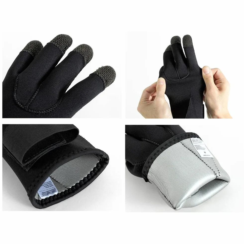 Guanti da Immersione Resistenti al Taglio Antiscivolo Termici per Snorkeling Pesca Subacquea (M)