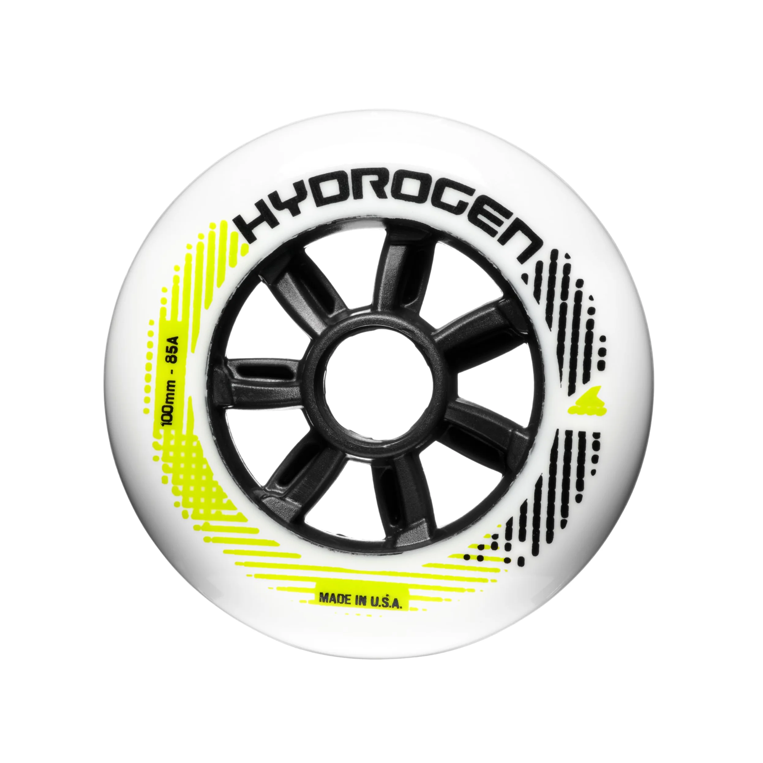 Rollerblade Hydrogen 100/85A (6PCS), Ruote per Pattini in Linea Unisex Adulto, Bianco, 100mm/85A