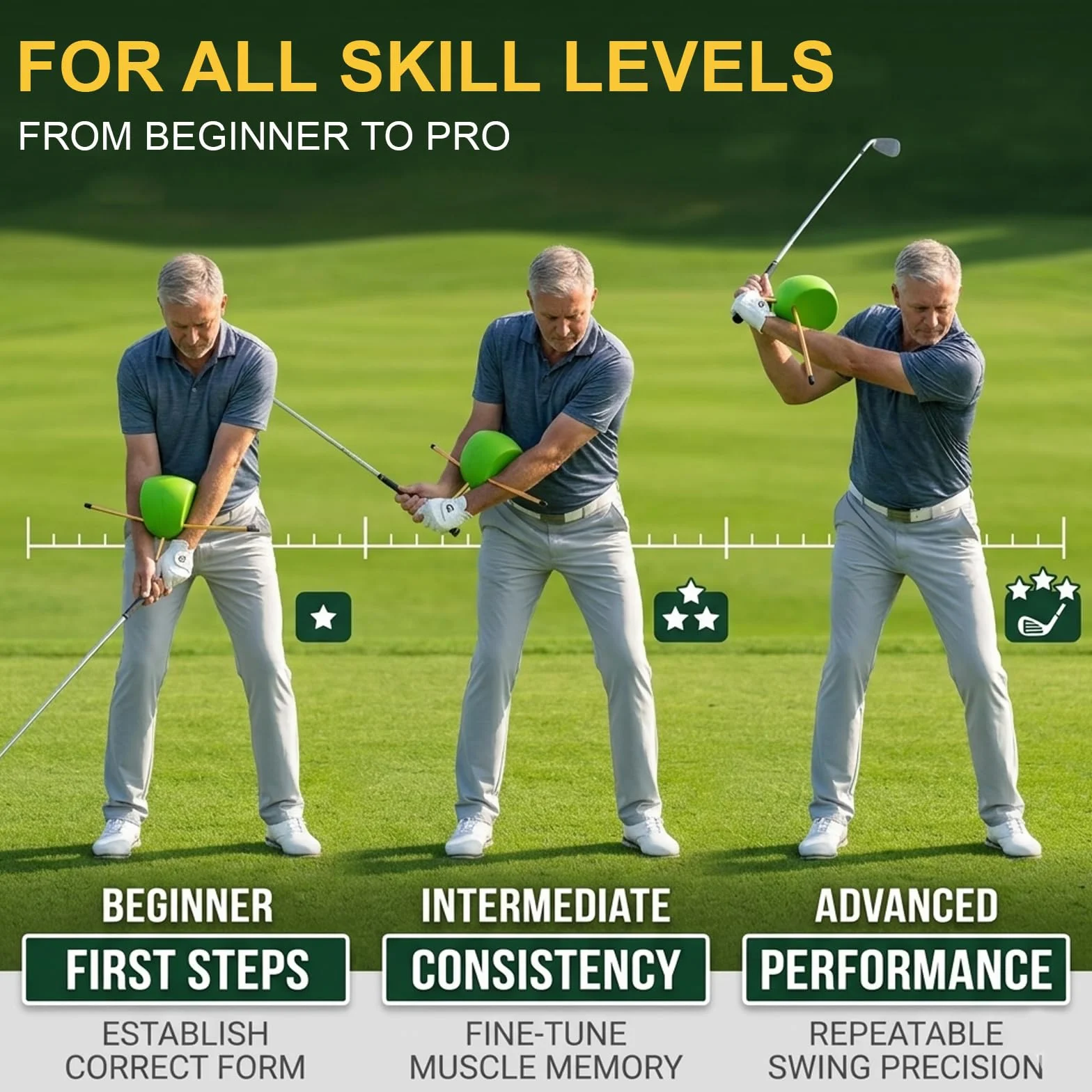 Golf Training Aid, Aiuto Allenamento Pratica Swing, Postura Y Stabile