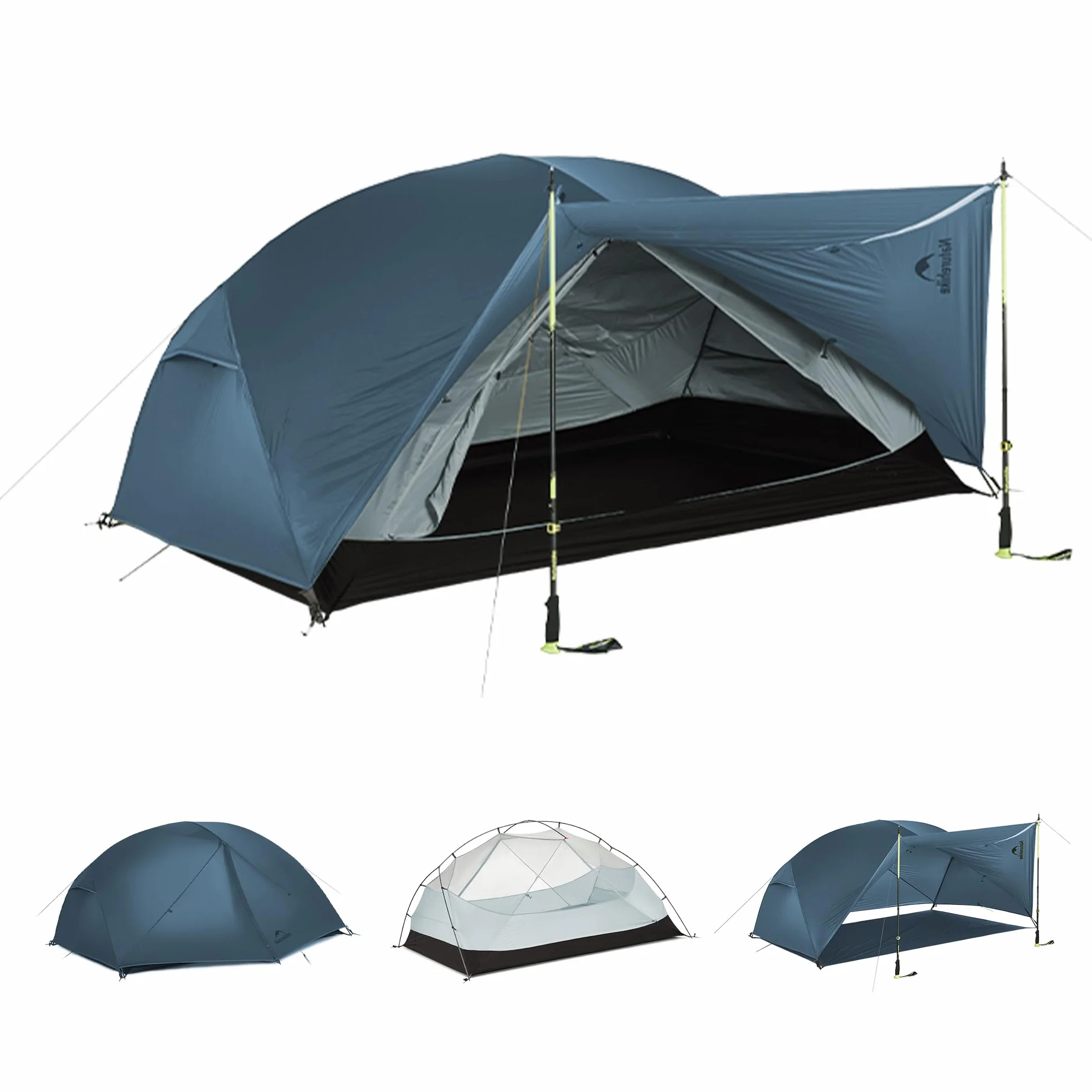 Naturehike Mongar Base Tenda da campeggio 2-3 persone ultraleggera impermeabile trekking