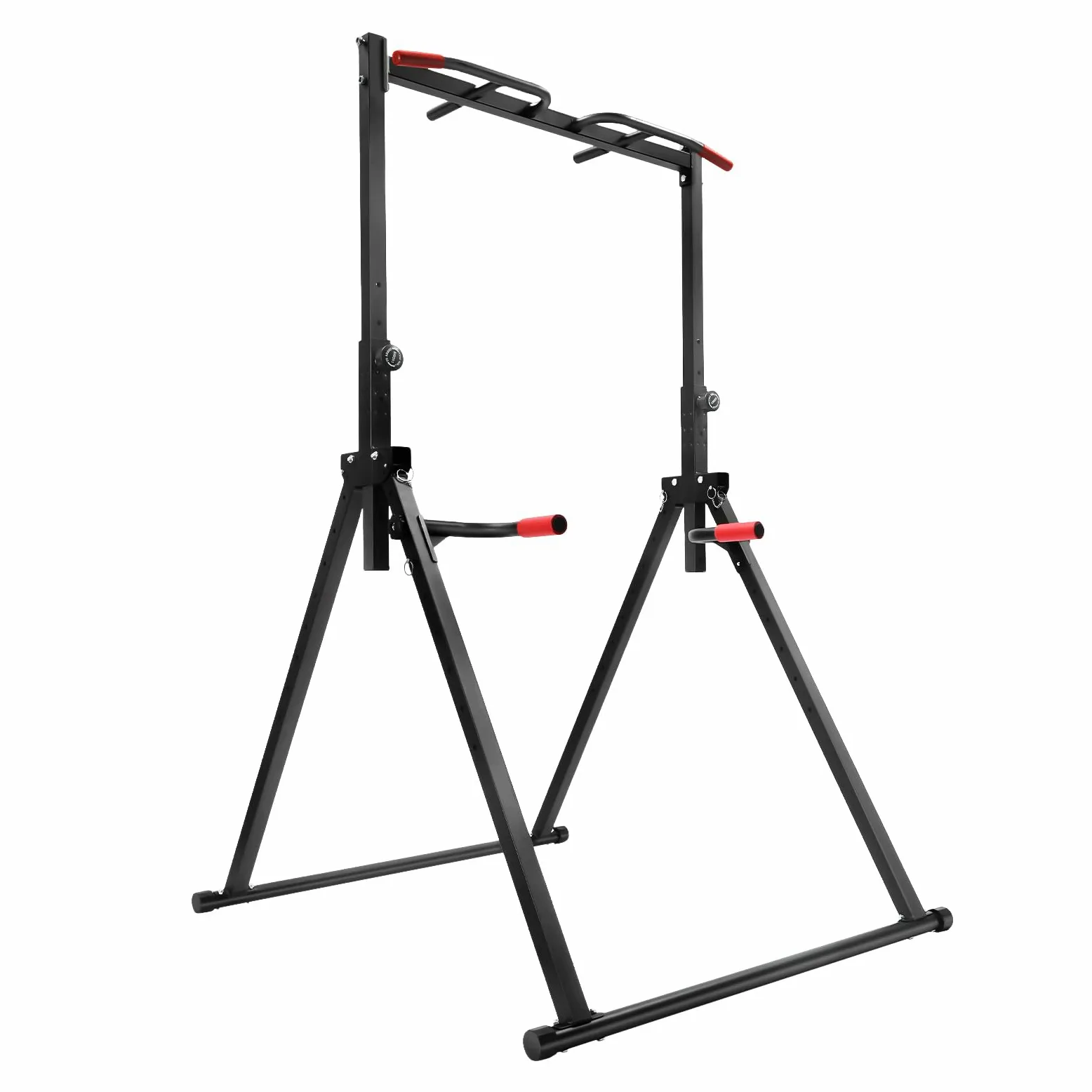 Barra per trazioni in piedi | Capacità di carico di 200 kg | Altezza regolabile 1,75-2,3 m | Con barre Dip | Pieghevole per risparmiare spazio | Power Rack