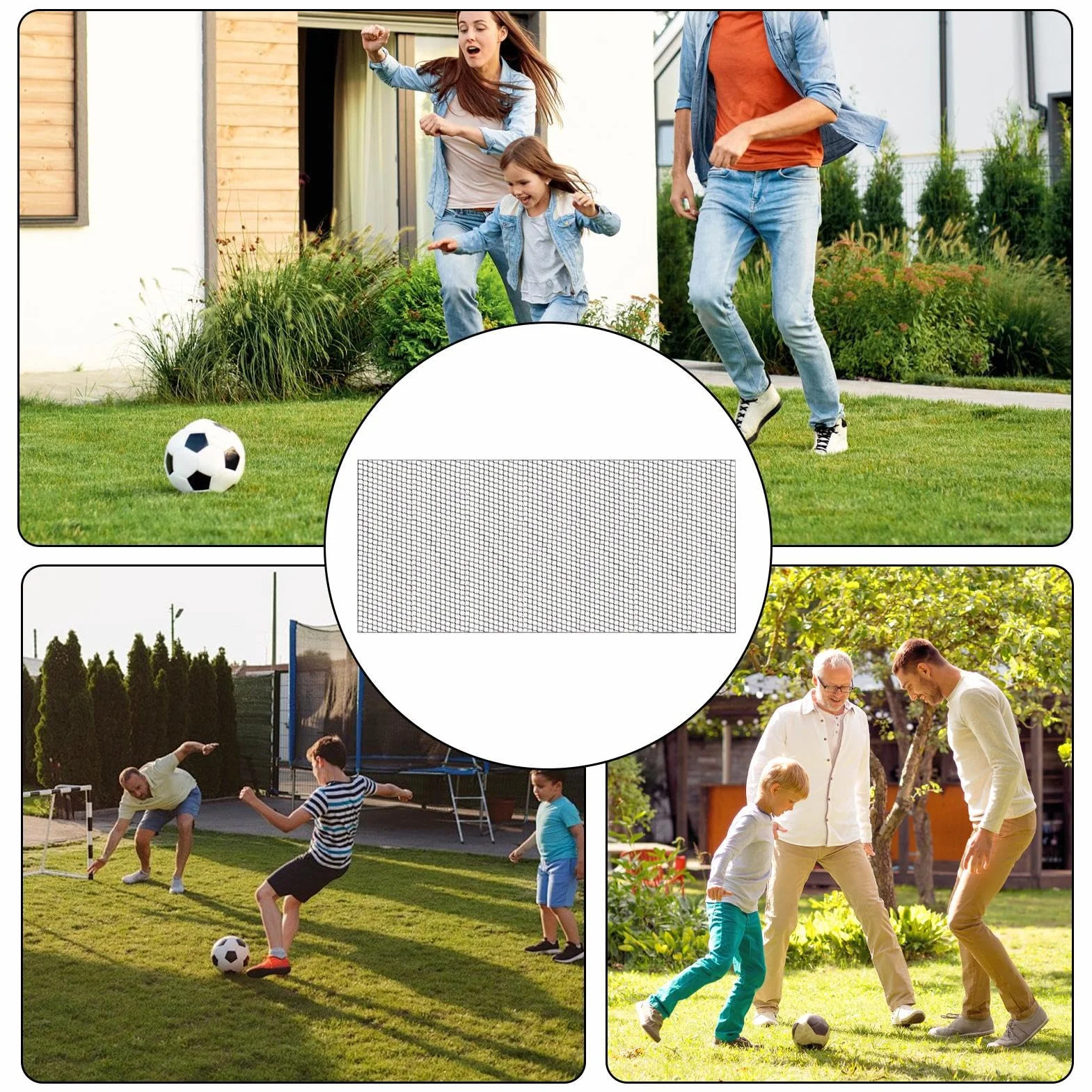 Rete di arresto da cortile multifunzionale in nylon per calcio, giardino, garage