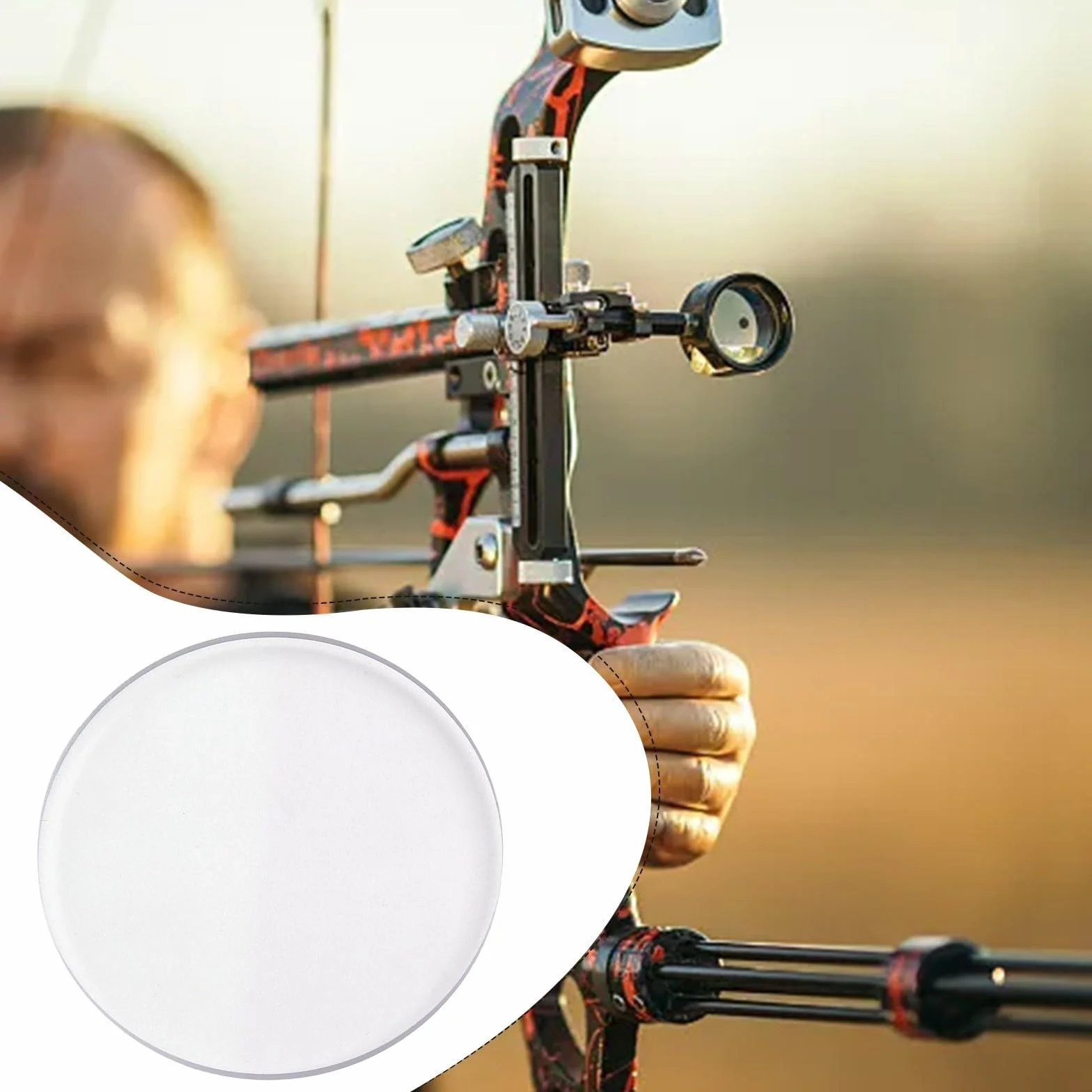 Compound Bow Scope Sight Power Lens 6x 8x Ad Alta Definizione Ingrandimento