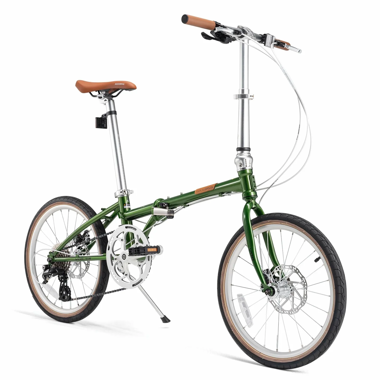ROCKBROS VDS Bicicletta Pieghevole da 20 Pollici, Acciaio al Cromo-Molibdeno Leggero, Cambio Altus 8V, Freni a Disco, 12kg, per Adulti e Adolescenti, Pendolari & Outdoor