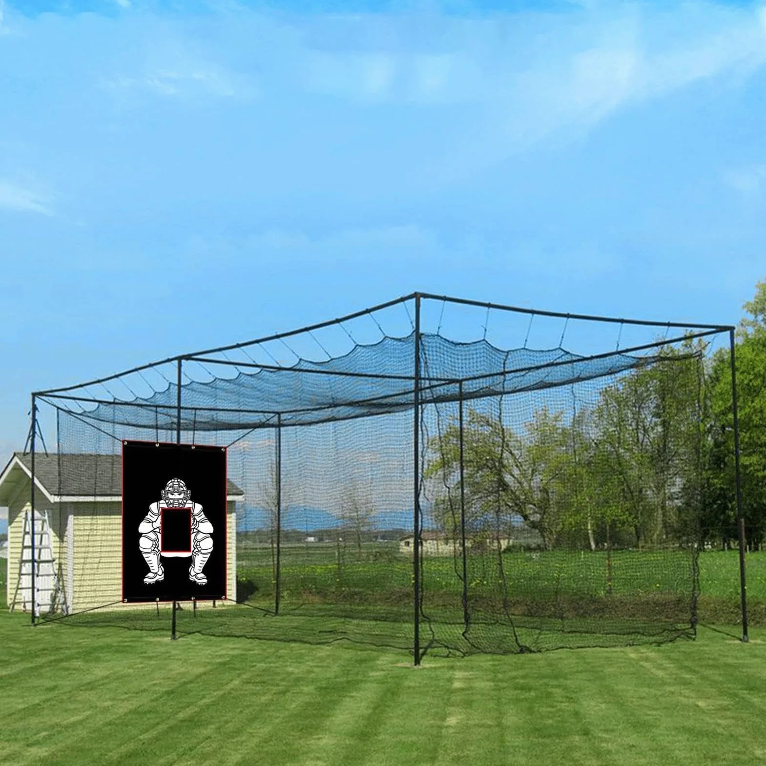 Generico Baseball Pitching Training Net Cloth | Oxford Cloth 122×183cm Strike Target Batting Screen Outdoor Softball Training Aid for Pitching Accuracy Practice Sports Equipment