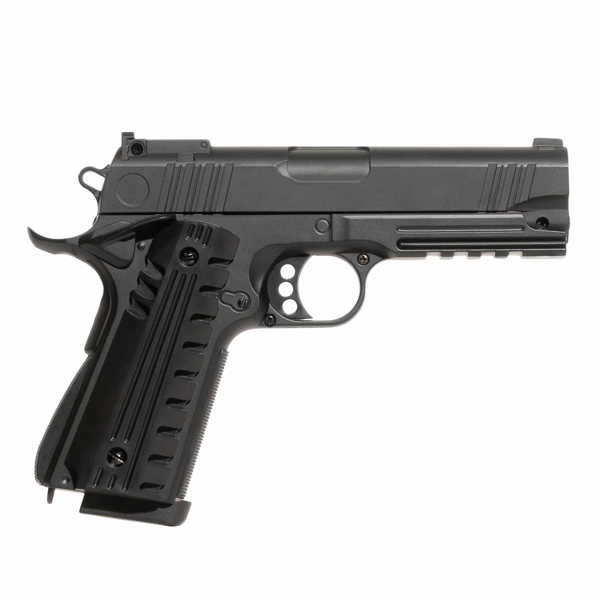 Pistola Softair a Molla, Calibro 6 mm, Corpo in Metallo, 0,9 Joule, 1000 Pallini