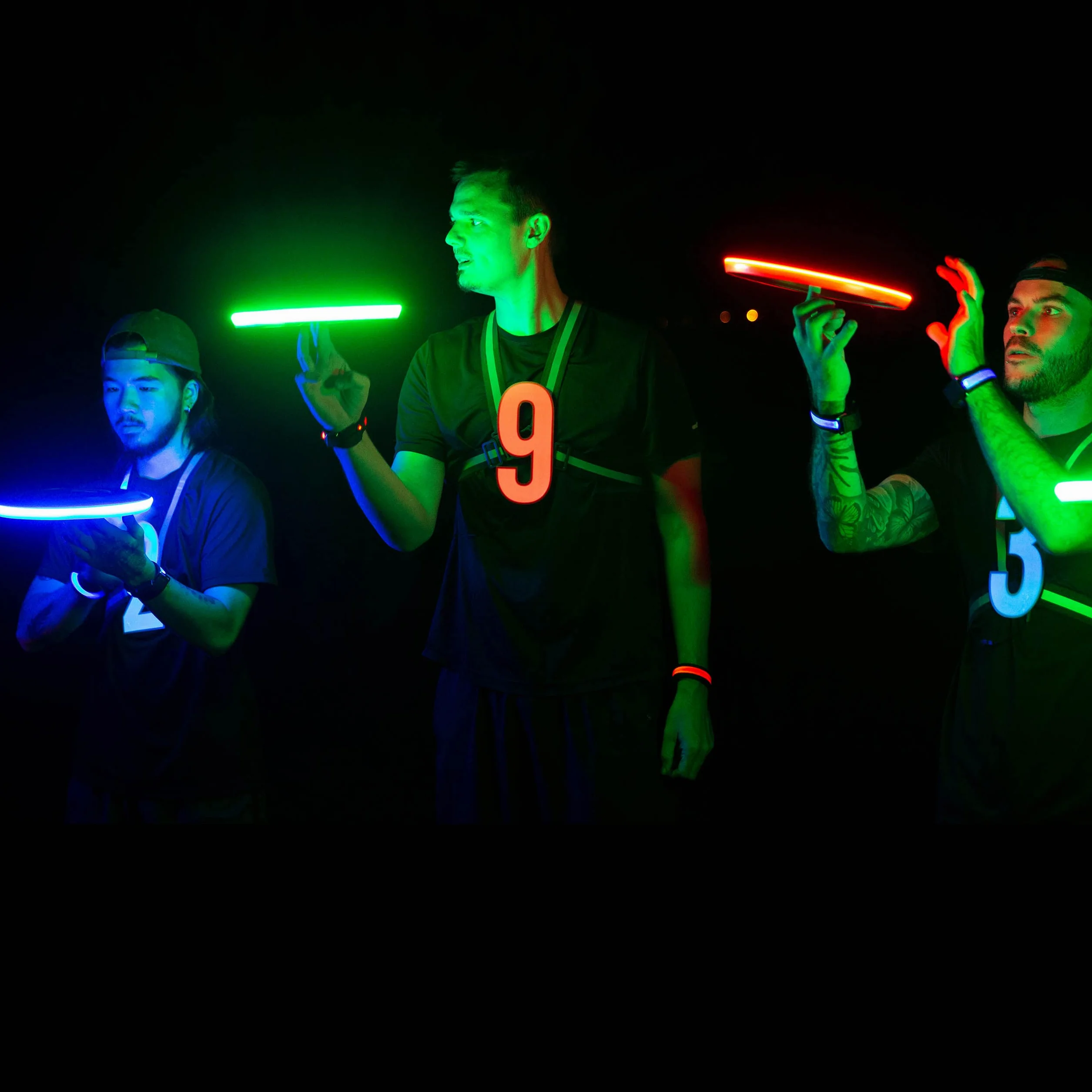 TOSY Frisbee Disco 36 LED 16 milioni di colori RGB ricaricabile