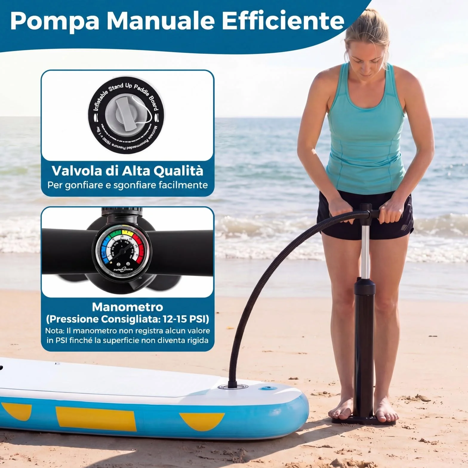 COSTWAY SUP Stand up Paddle Tavola Gonfiabile 336x77x16 cm Portata 160 kg con Pompa Pagaia Alluminio Guinzaglio Borsa