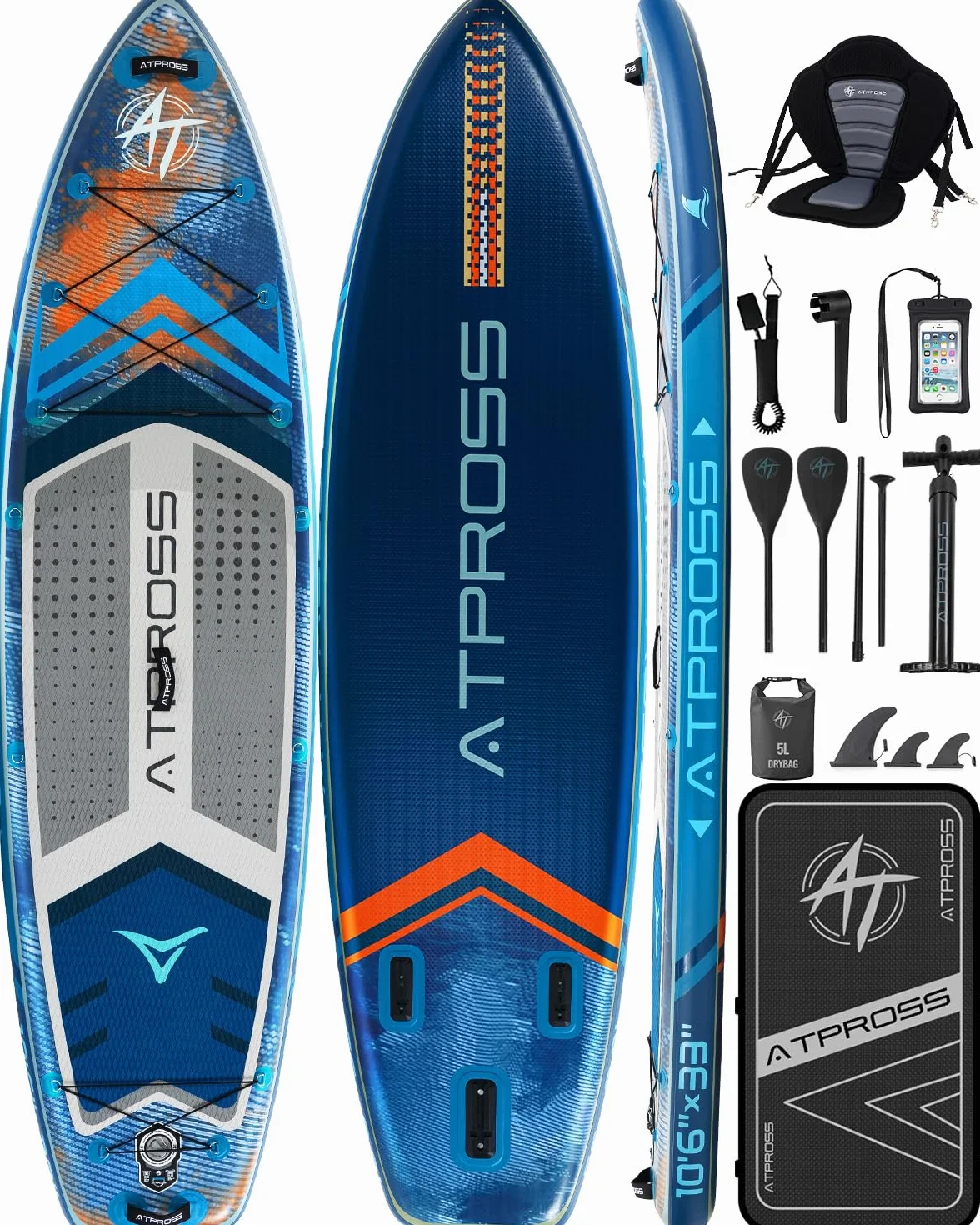 Tavola SUP Gonfiabile 320x84cm Stand Up Paddle Extra Largo per 2 Persone Portata 200kg con Sedile Kayak