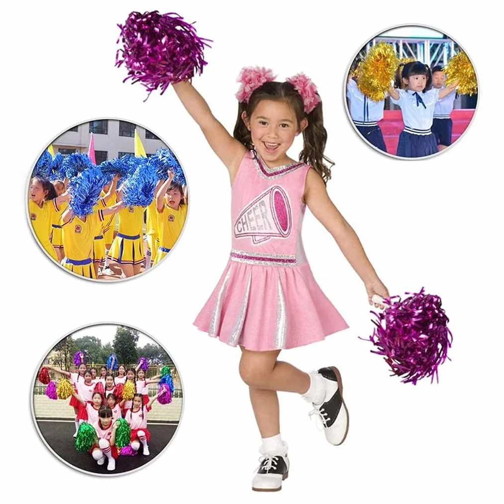 Poncho per adulti e bambini con manico rosso per cheerleader feste
